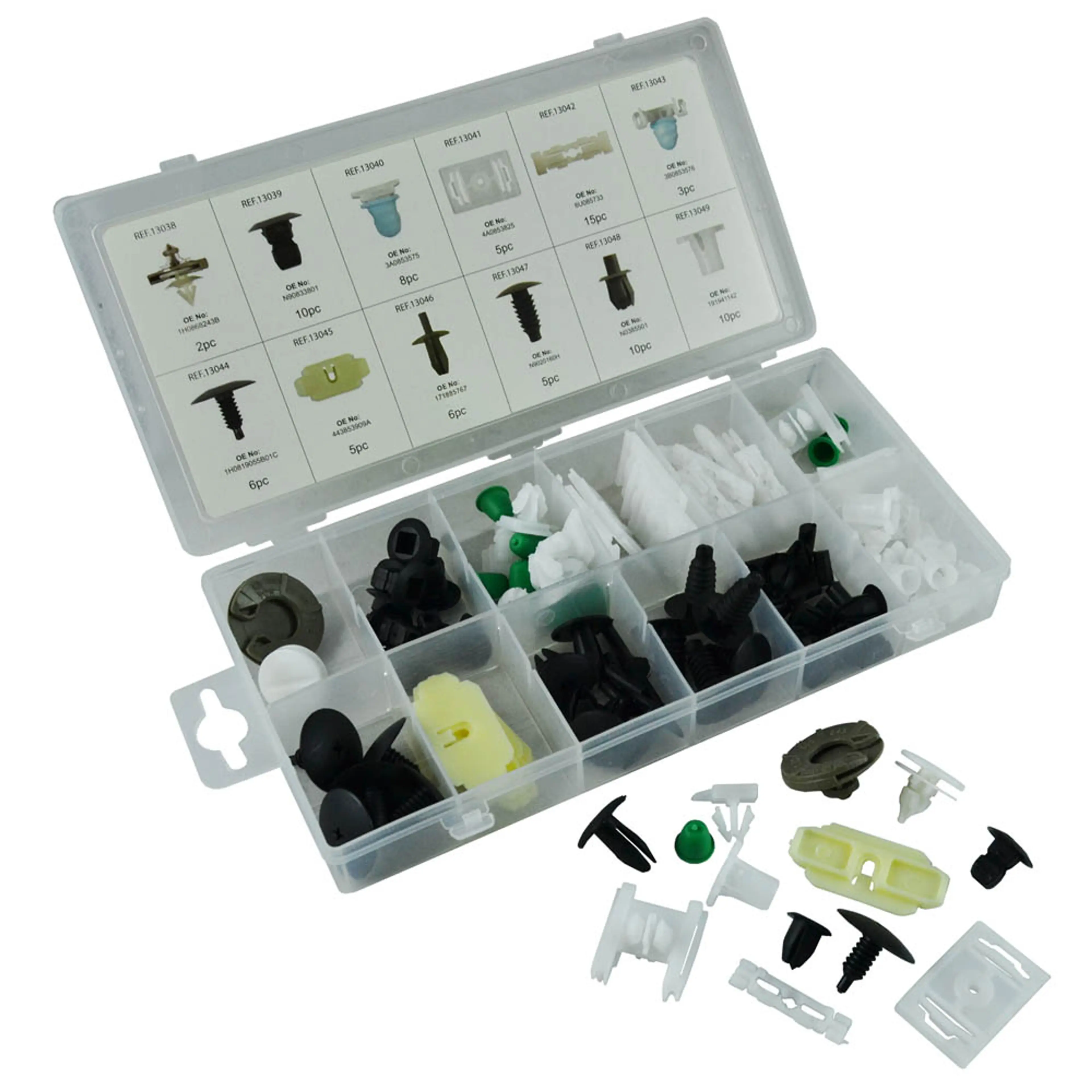 JBM ESTUCHE DE CLIPS PLÁSTICOS VOLKSWAGEN 85PCS