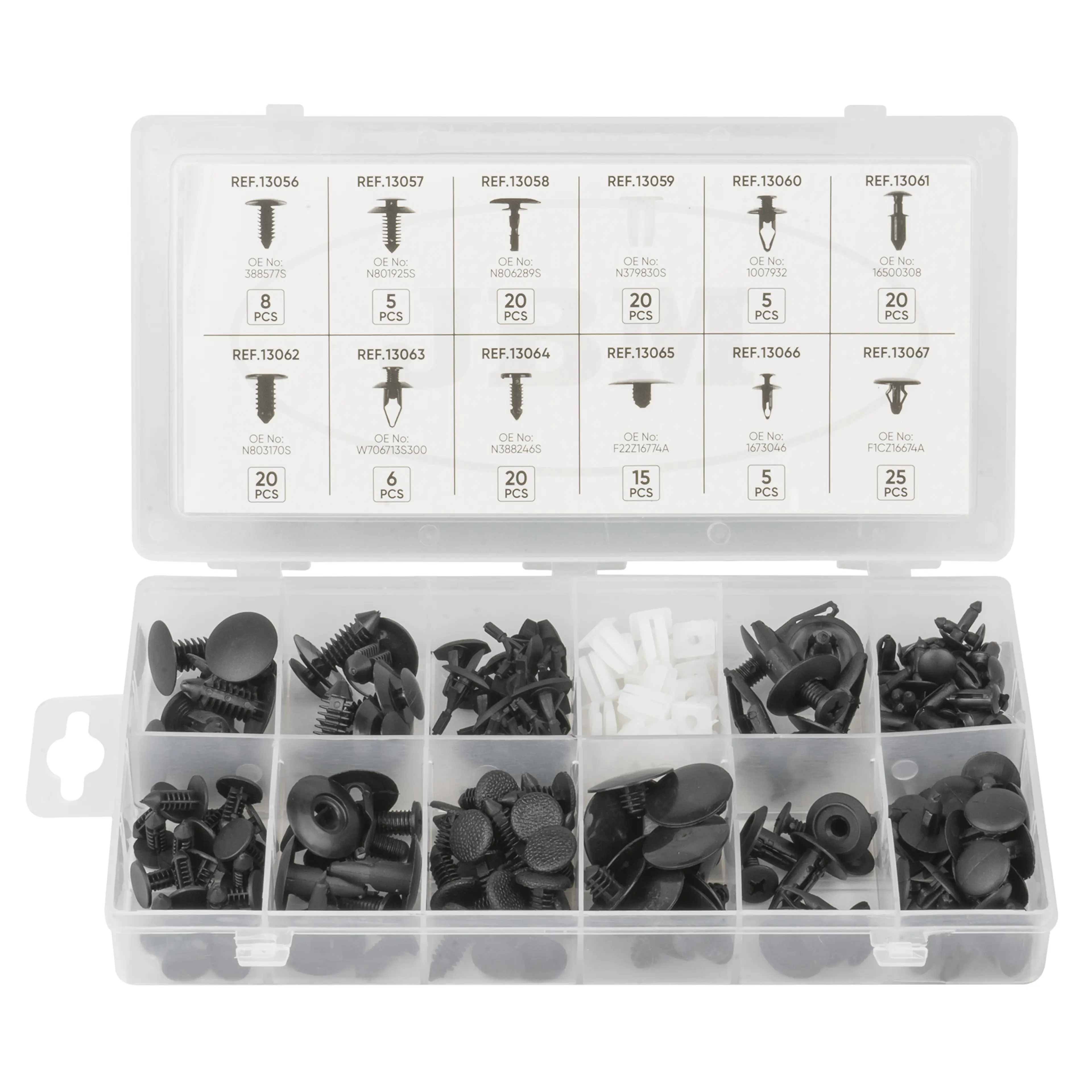 JBM ESTUCHE DE CLIPS PLÁSTICOS FORD 169PCS