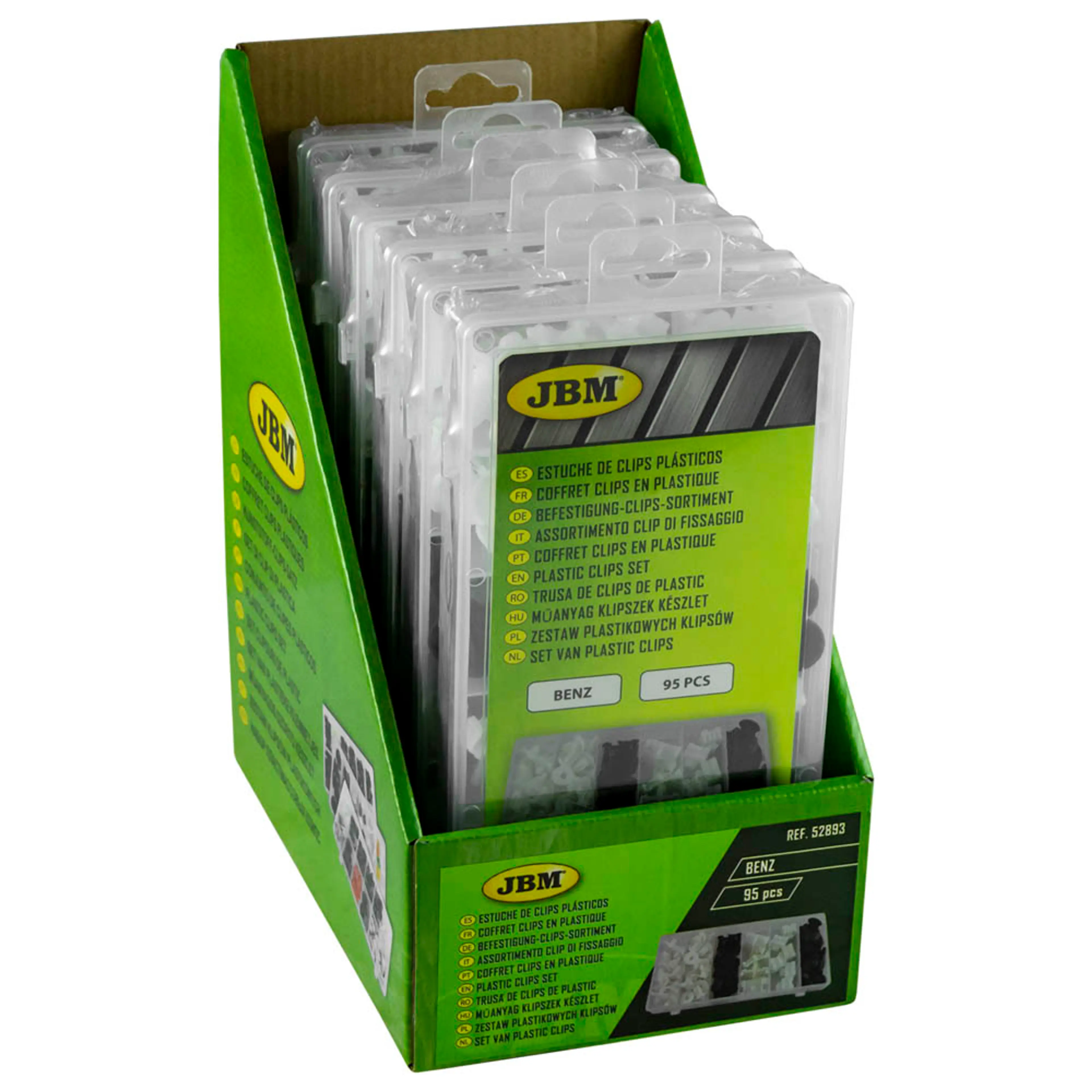 JBM ESTUCHE DE CLIPS PLÁSTICOS MERCEDES-BENZ 95PCS