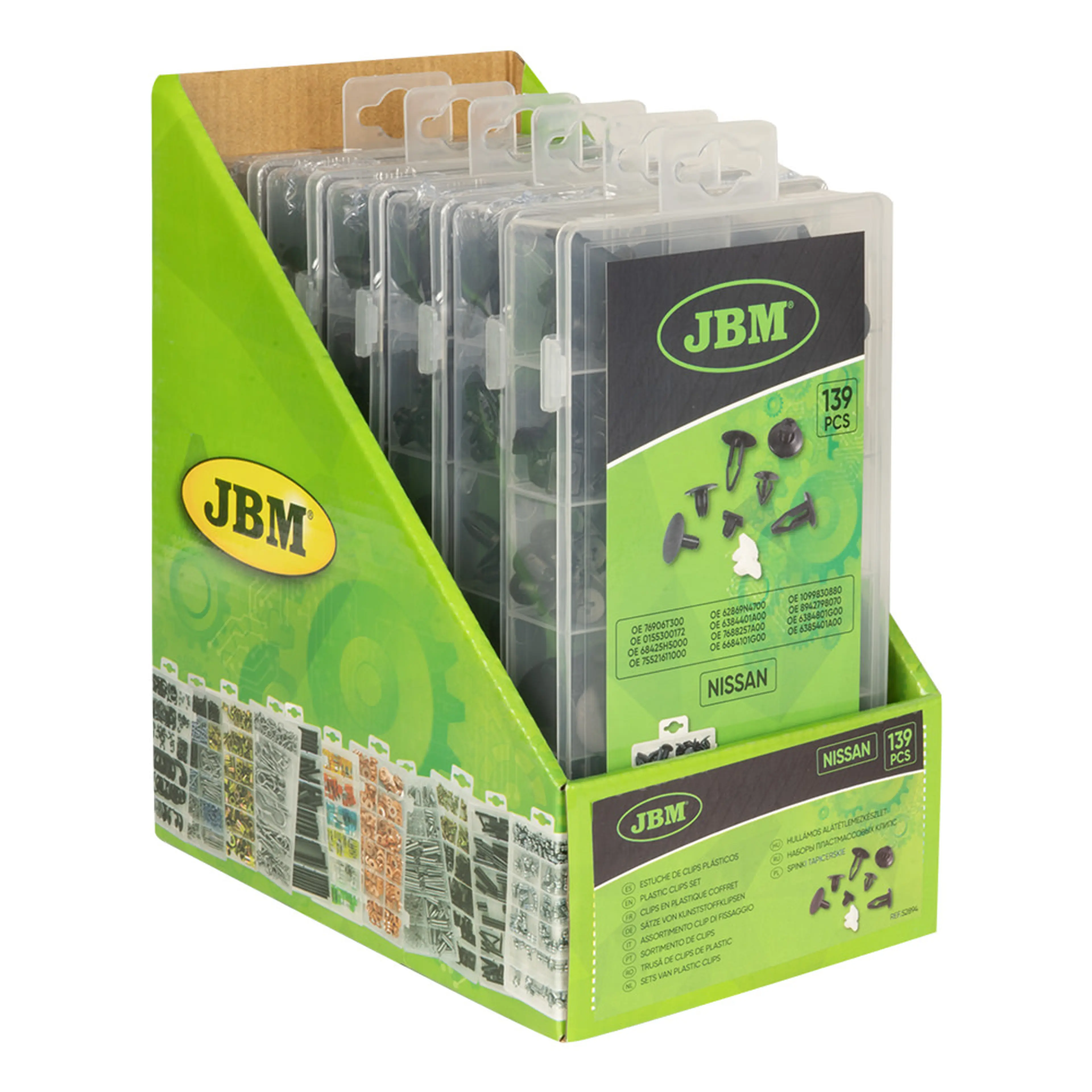 JBM ESTUCHE DE CLIPS PLÁSTICOS NISSAN 139PCS