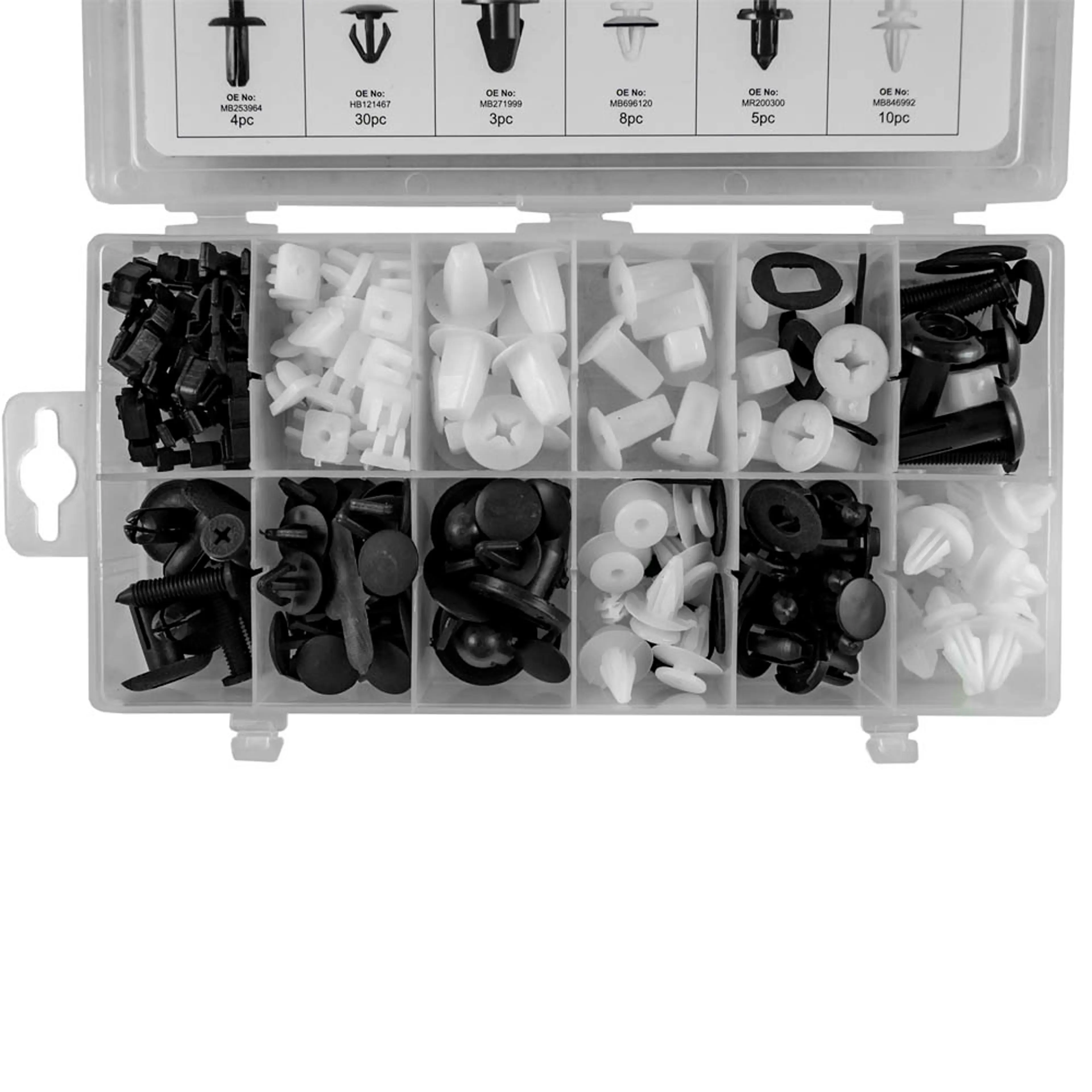 JBM ESTUCHE DE CLIPS PLÁSTICOS MITSUBISHI 134PCS