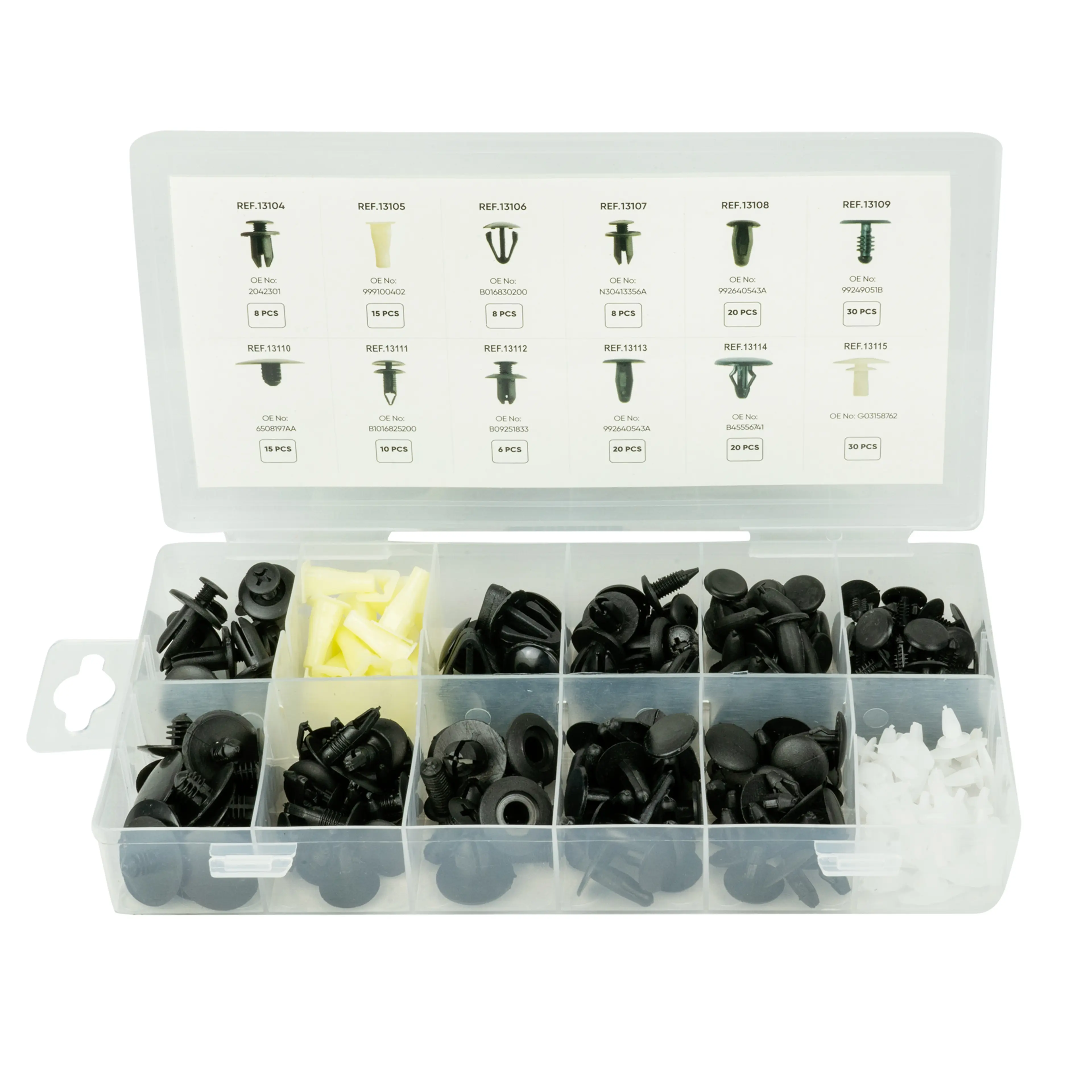 JBM ESTUCHE DE CLIPS PLÁSTICOS MAZDA 190PCS