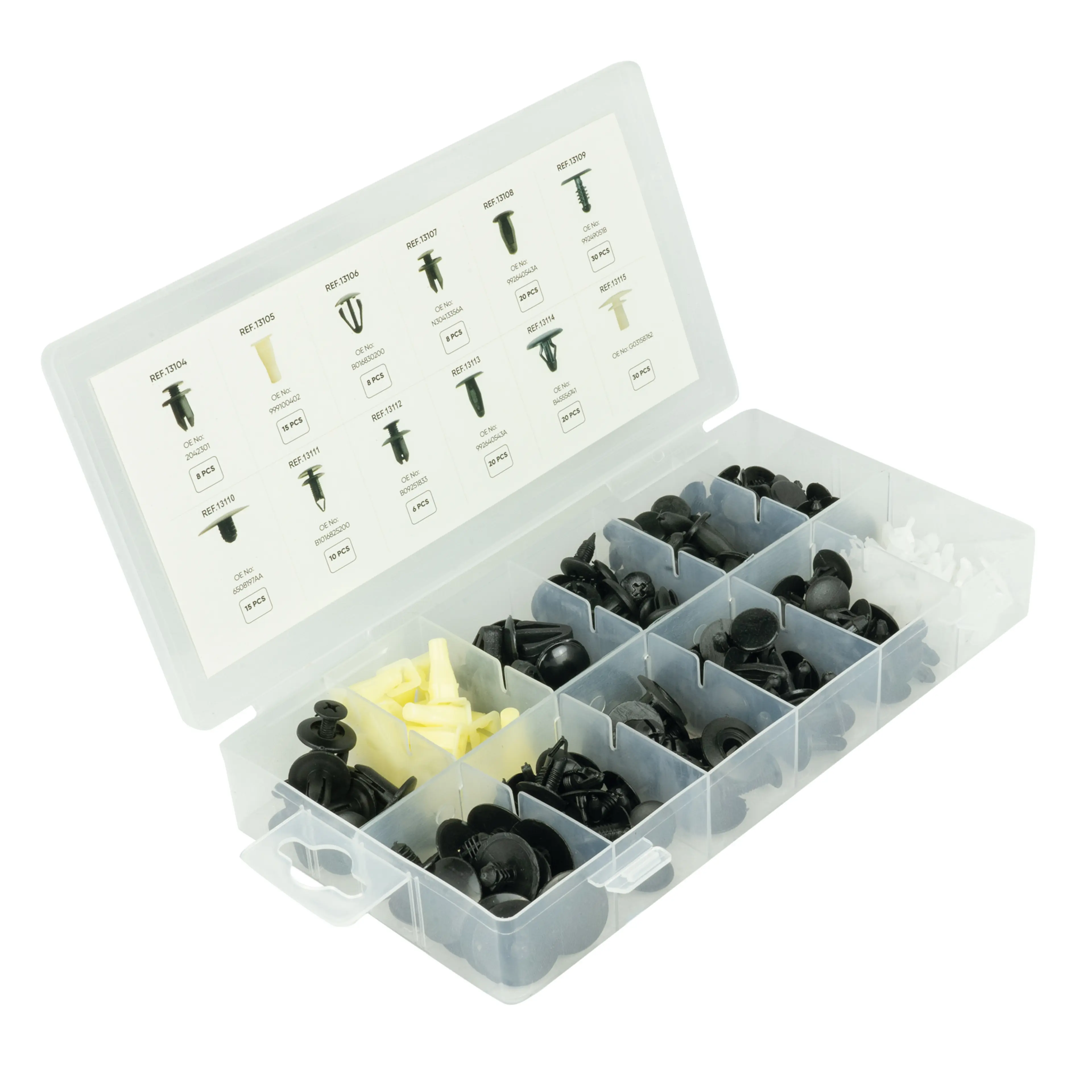 JBM ESTUCHE DE CLIPS PLÁSTICOS MAZDA 190PCS