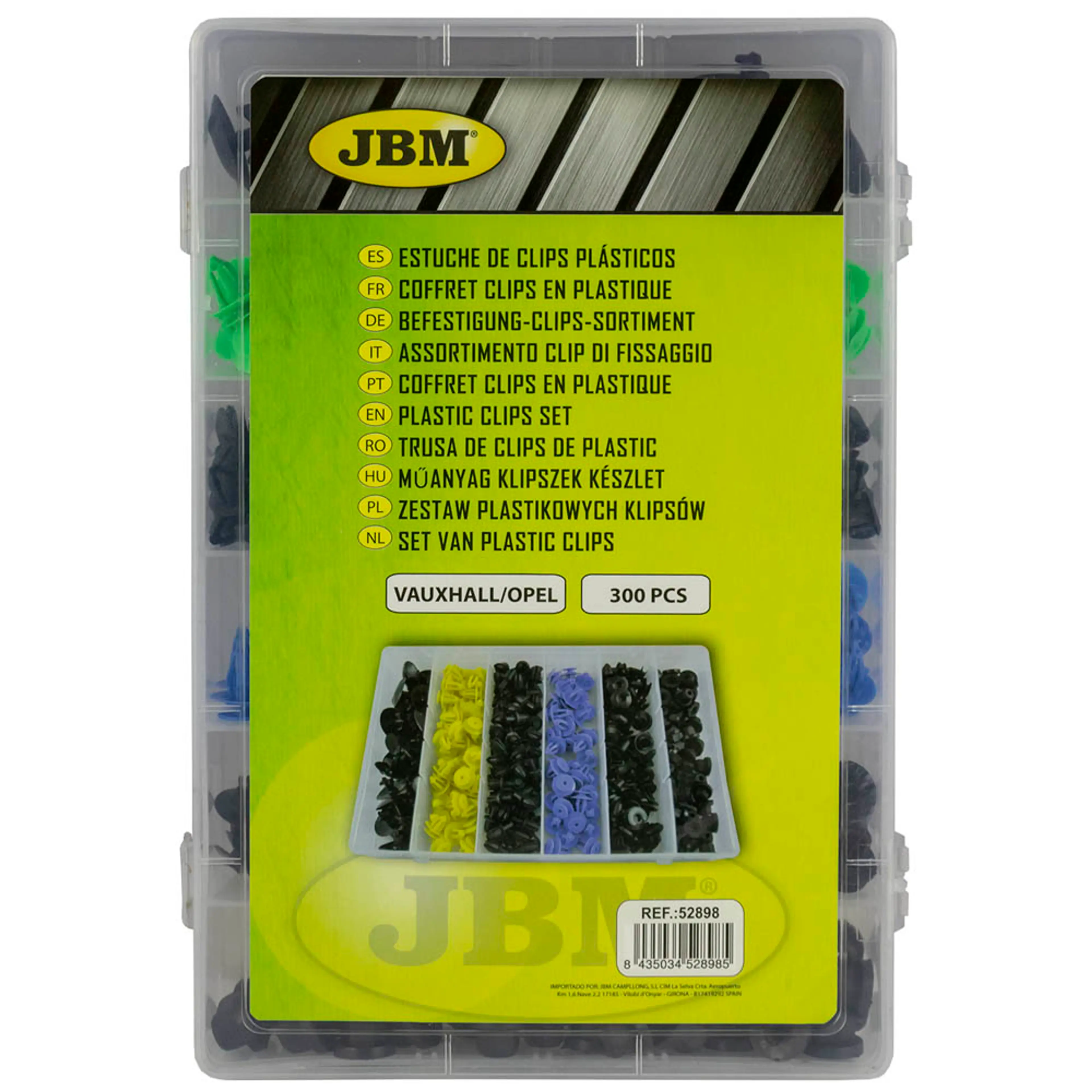 JBM ESTUCHE DE CLIPS PLÁSTICOS VAUXHALL/OPEL 300PCS