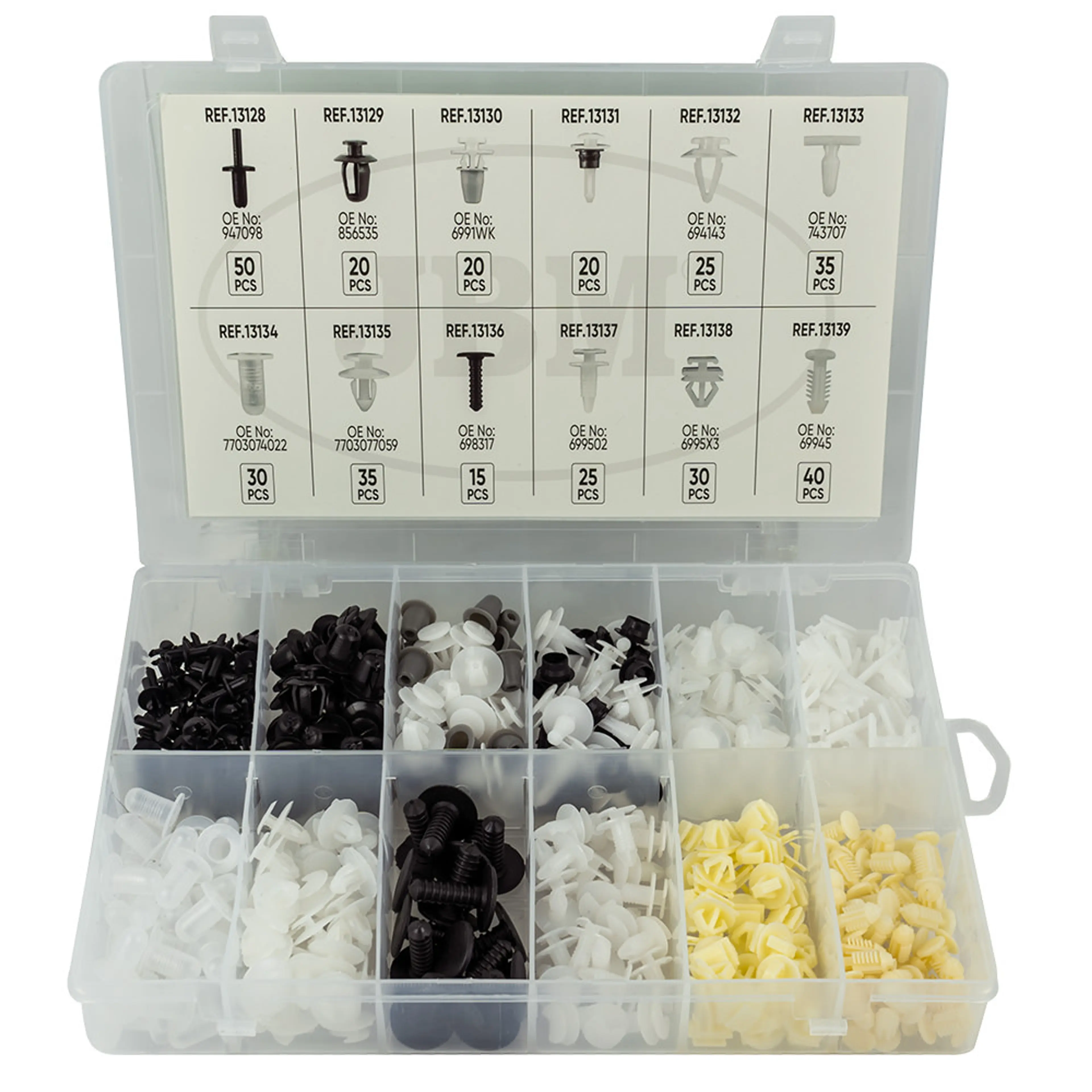 JBM ESTUCHE DE CLIPS PLÁSTICOS PEUGEOT/CITROËN 345PCS