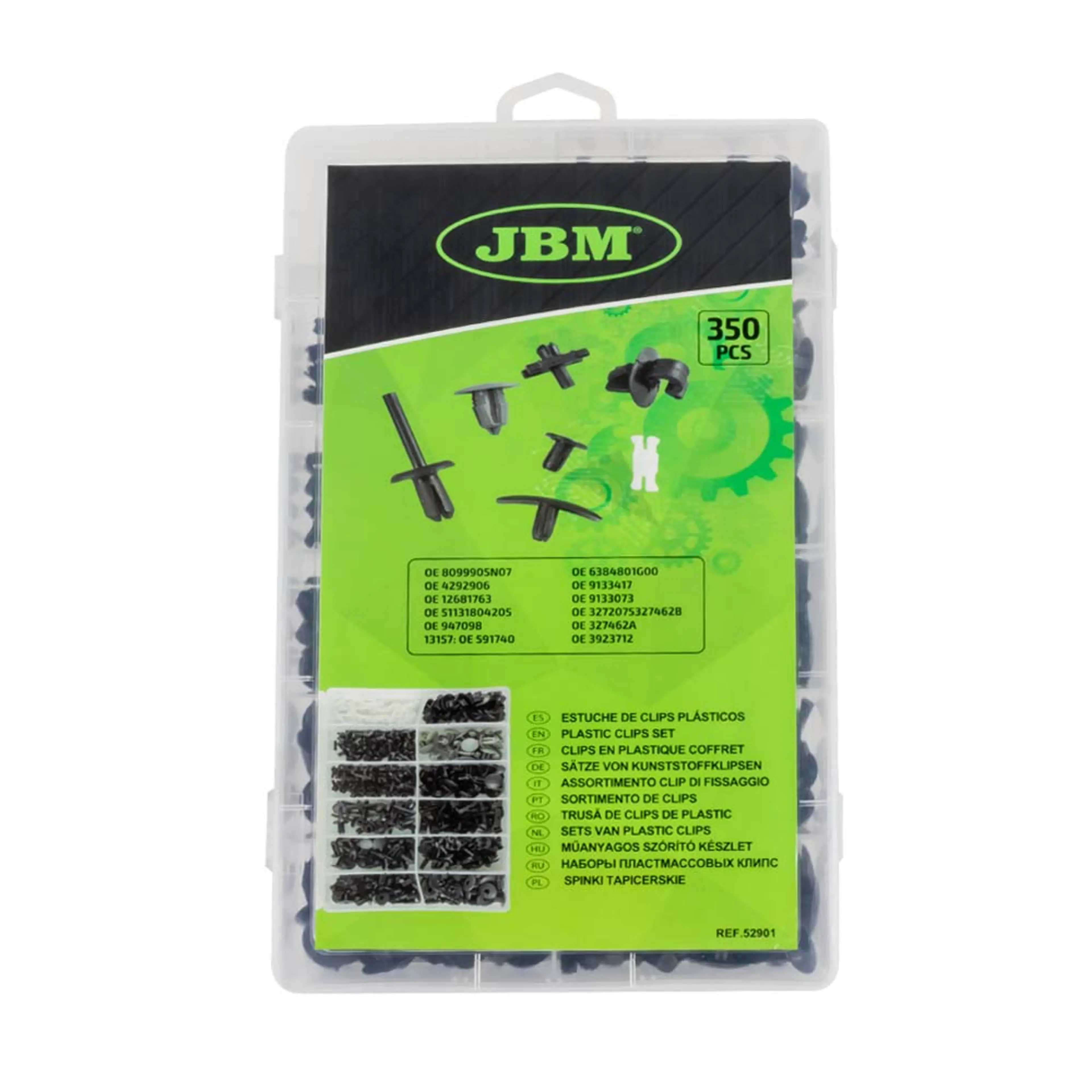 JBM ESTUCHE DE CLIPS PLÁSTICOS VOLVO 350PCS