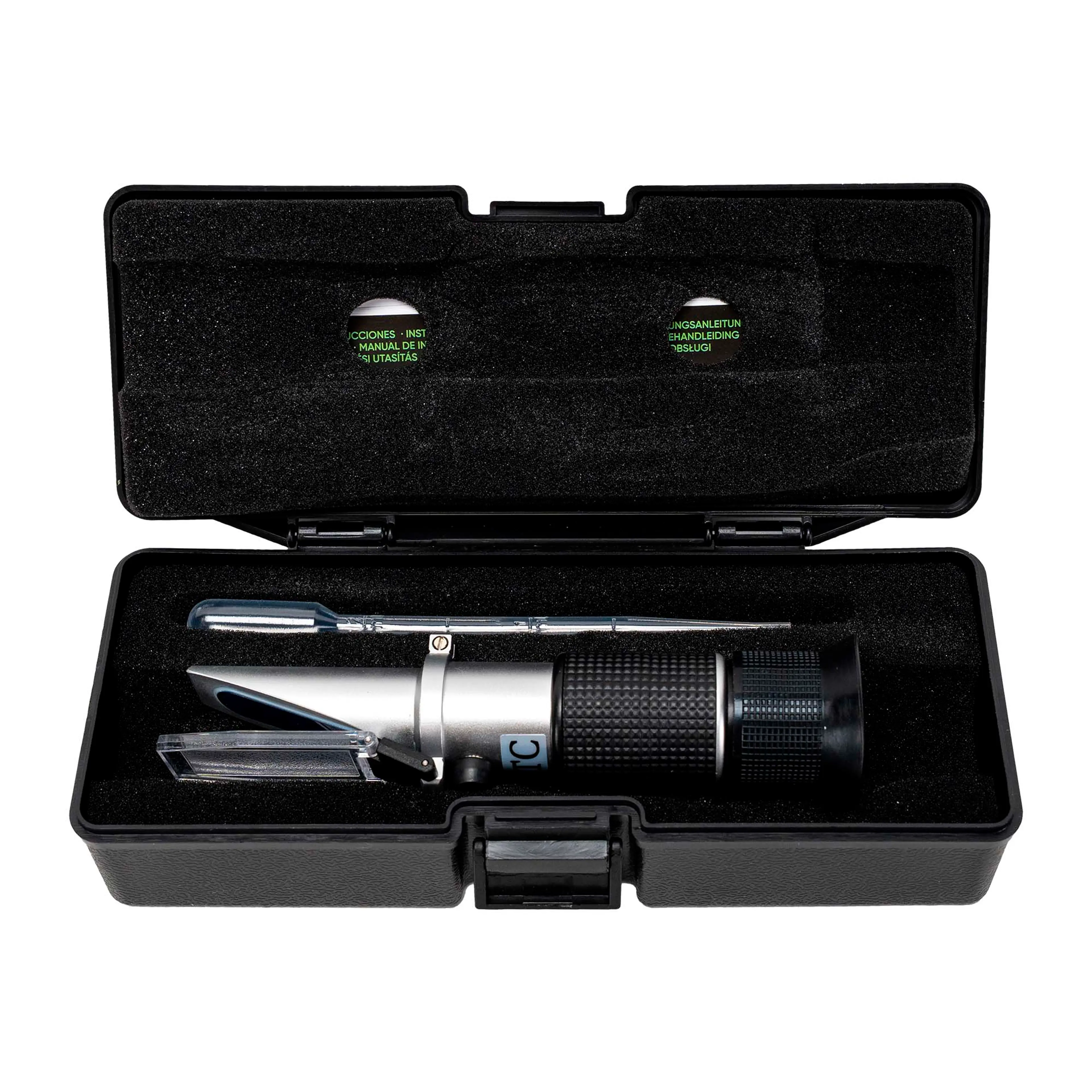 JBM REFRACTÓMETRO UNIVERSAL PARA GLICOLES, ANTICONGELANTES, UREA Y LÍQ