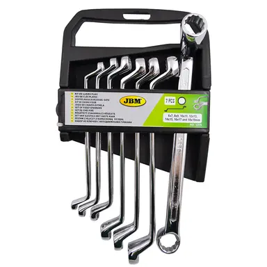 JBM SET DE 7 LLAVES ACODADAS DE 2 BOCAS ESTRELLA - ACABADO BRILLANTE