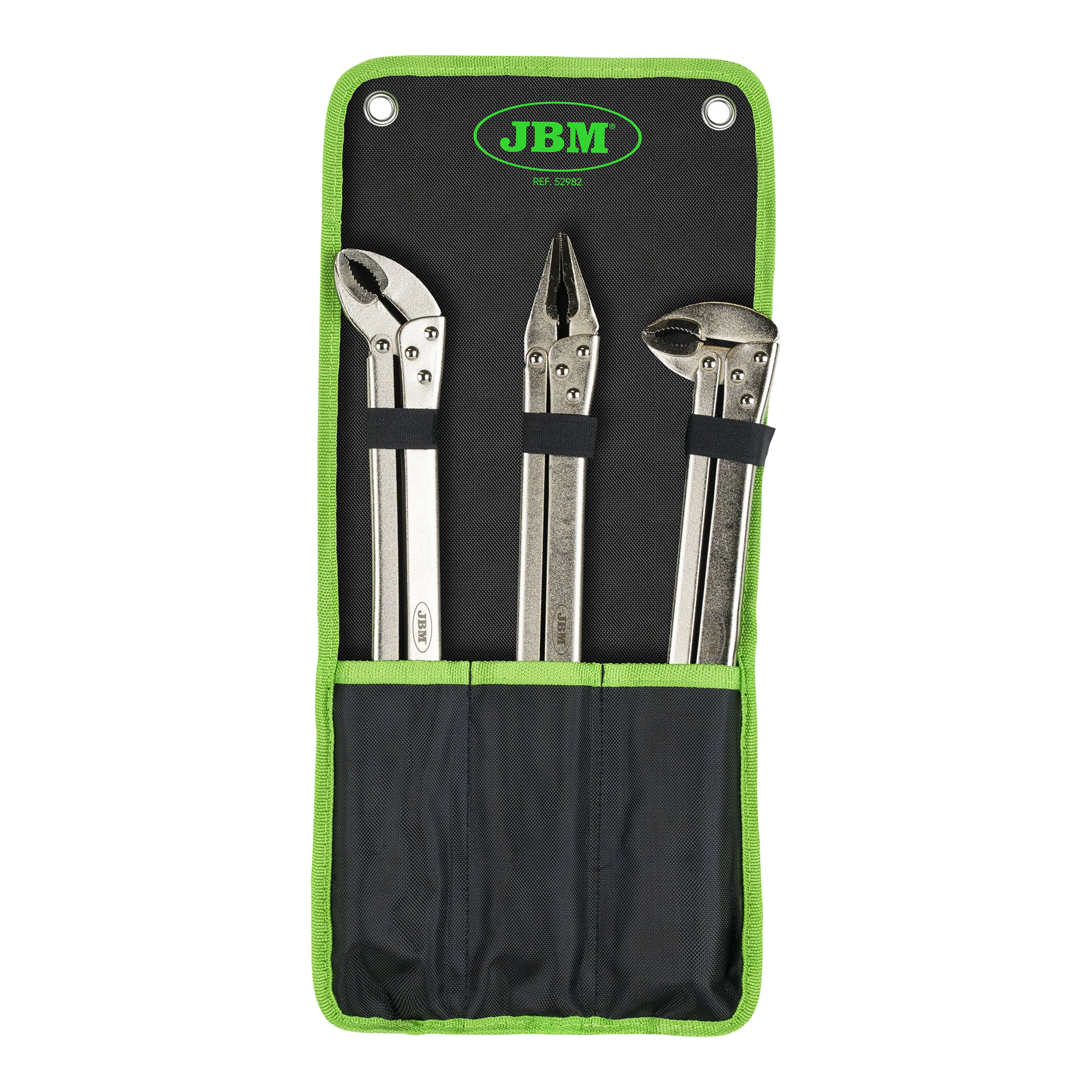 JBM SET DE 3 ALICATES DE MORDAZA EXTRALARGAS