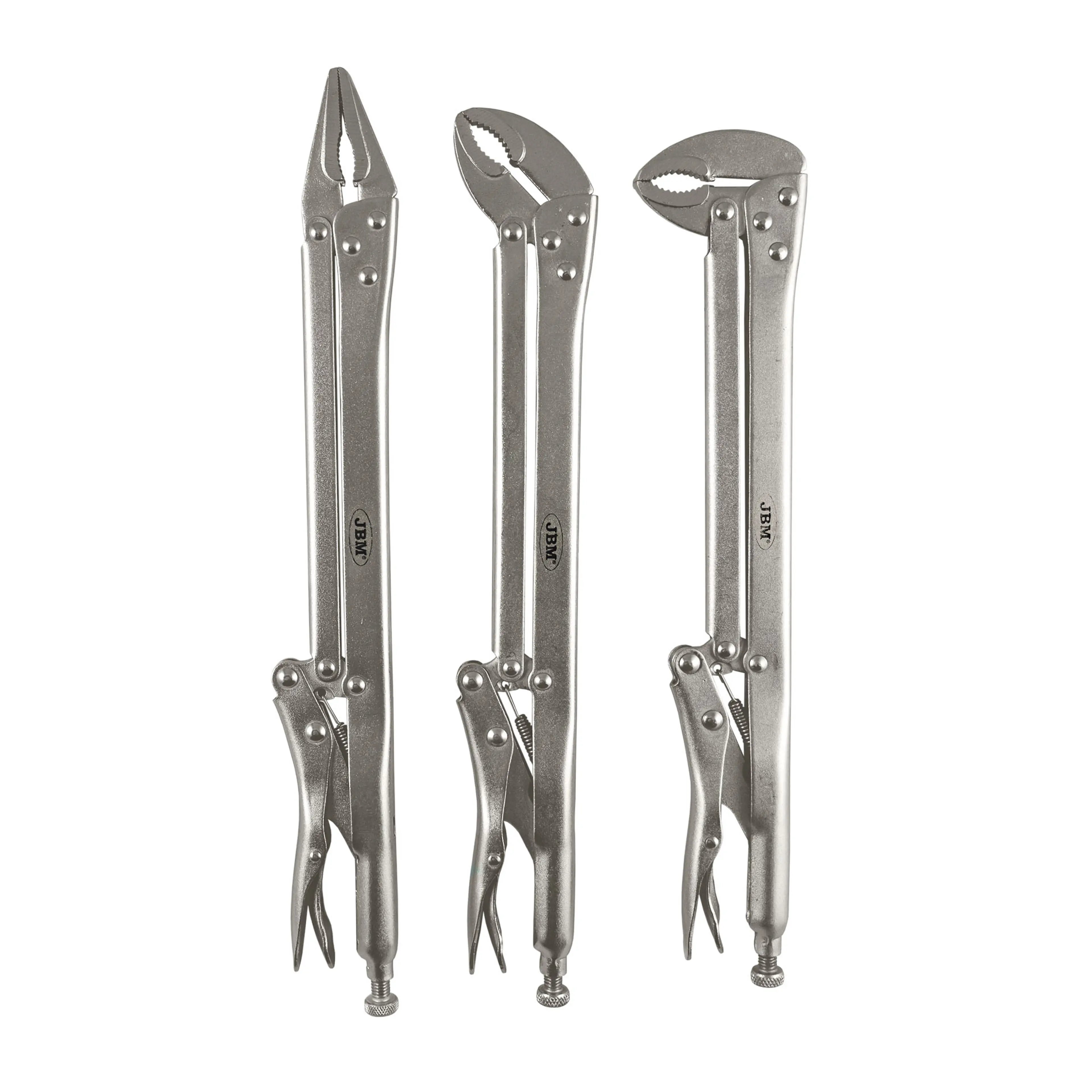 JBM SET DE 3 ALICATES DE MORDAZA EXTRALARGAS