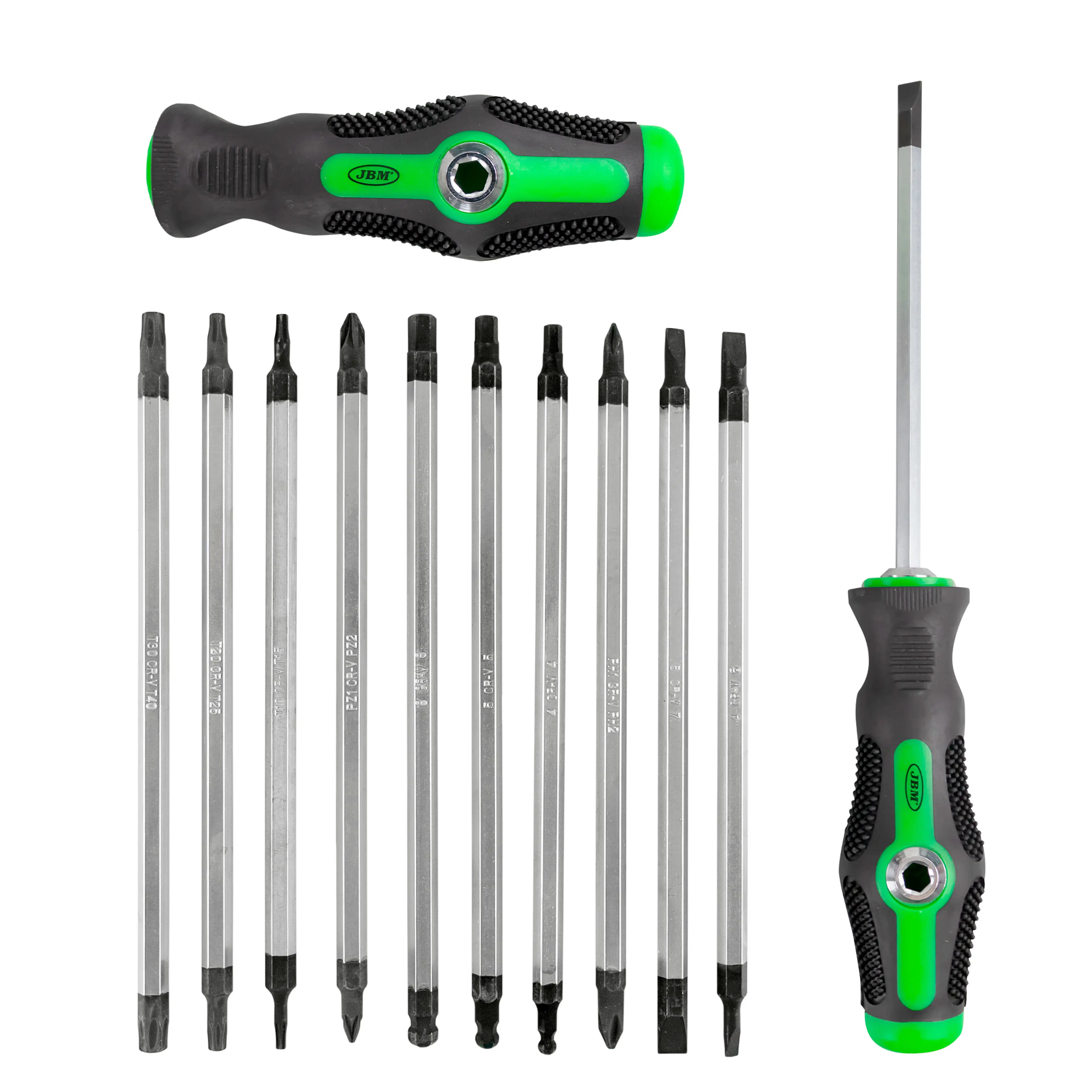 JBM ESTUCHE DE DESTORNILLADORES 20 EN 1 CON MANGO Y VARILLAS DE DOBLE 
