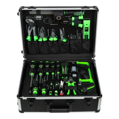 JBM MALETÍN DE ALUMINIO DE 159 PIEZAS DE HERRAMIENTAS 1/4" Y 1/2" CINC