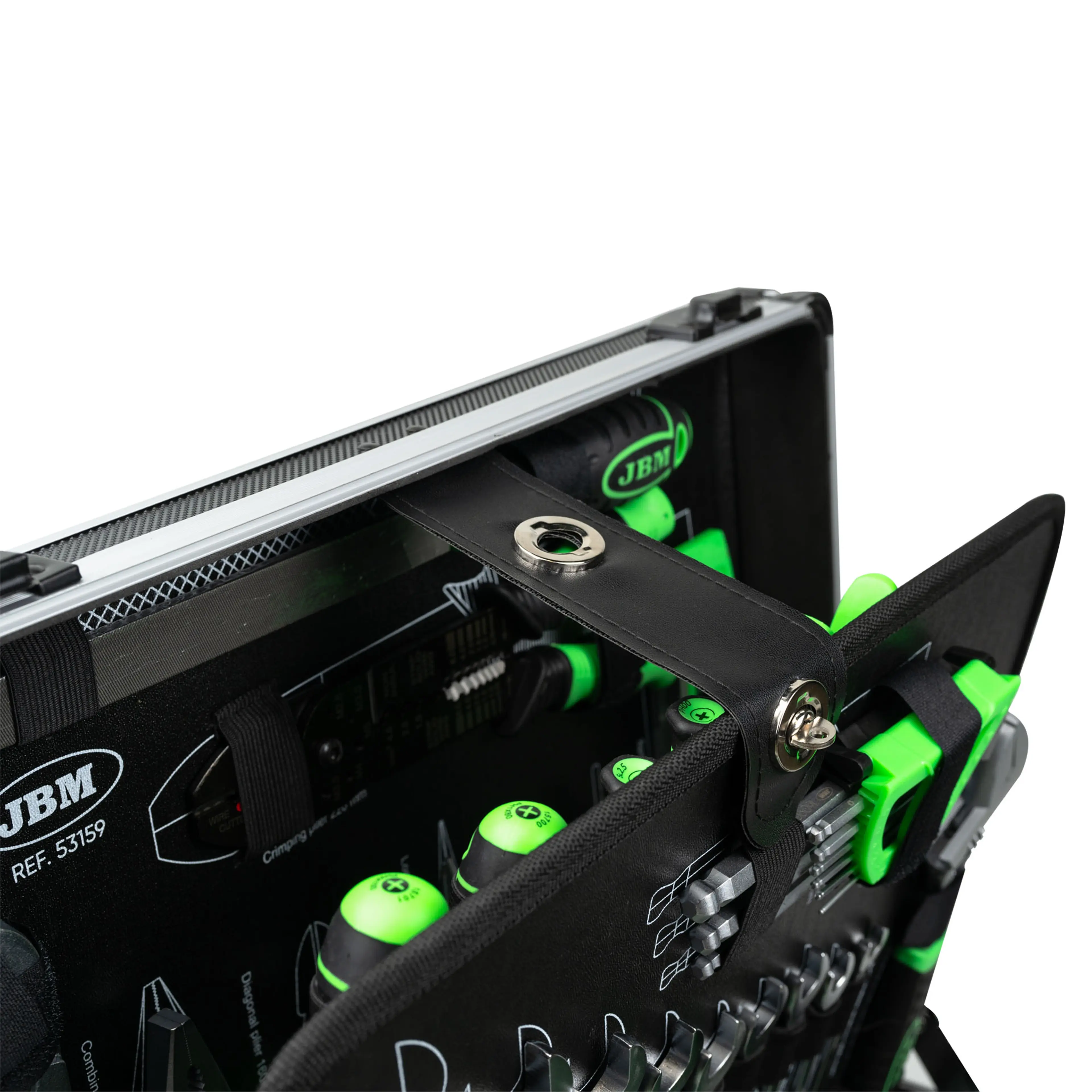 JBM MALETÍN DE ALUMINIO DE 159 PIEZAS DE HERRAMIENTAS 1/4" Y 1/2" CINC