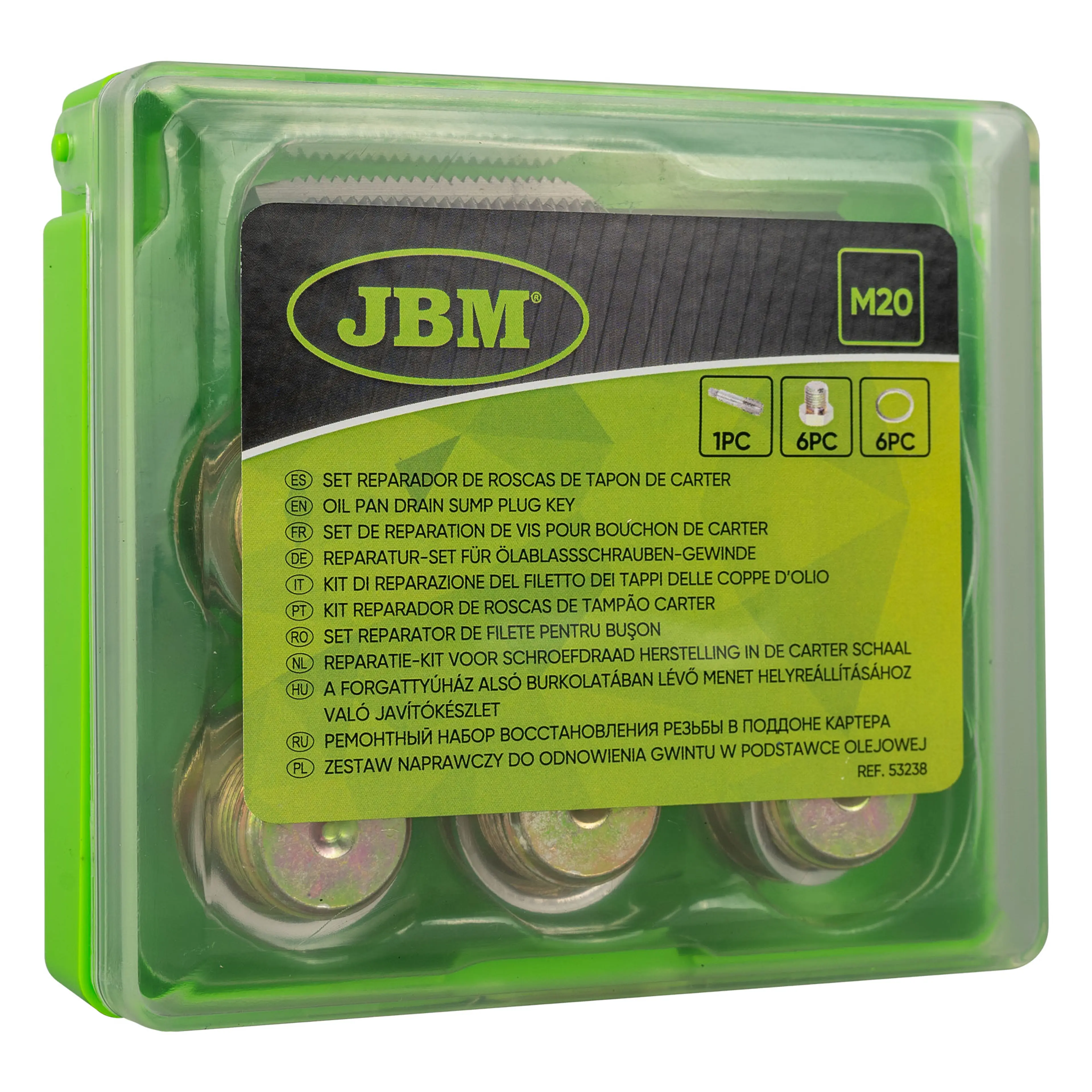 JBM SET REPARADOR DE ROSCAS DE TAPÓN DE CÁRTER (M-20)