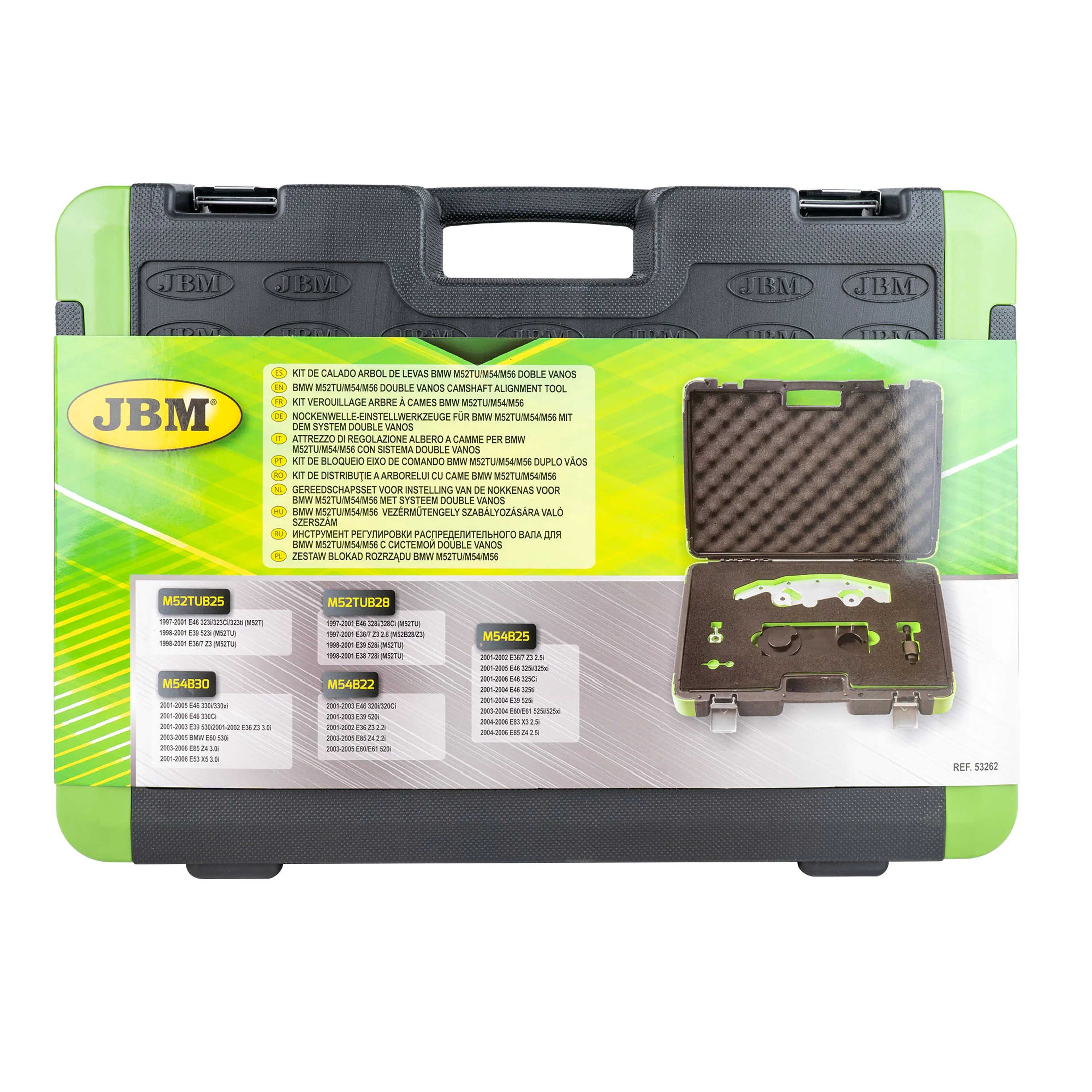 JBM KIT DE CALADO DE ÁRBOL DE LEVAS BMW M52TU, M54, M56 DOBLE VANOS