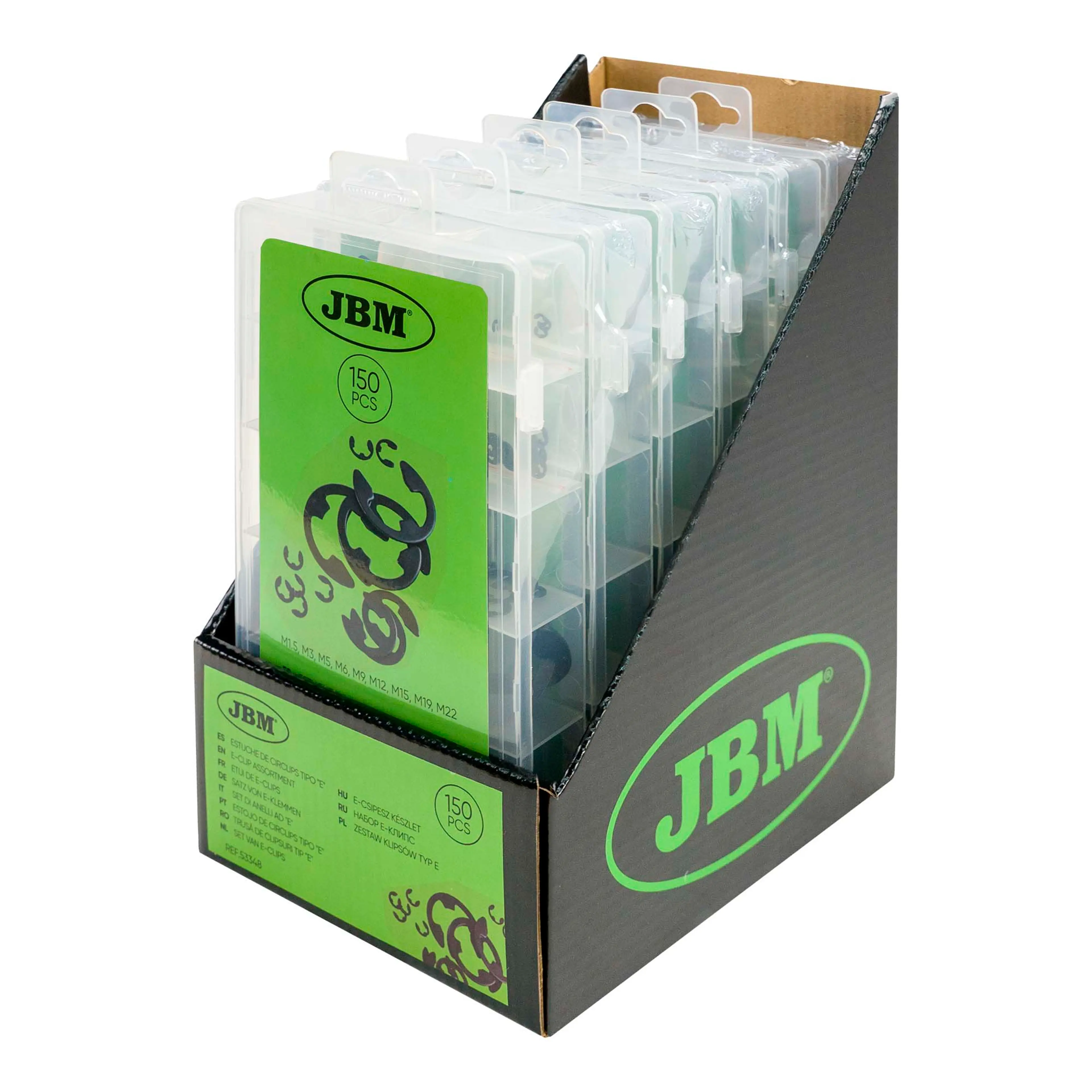 JBM ESTUCHE DE CIRCLIPS TIPO E 150PCS