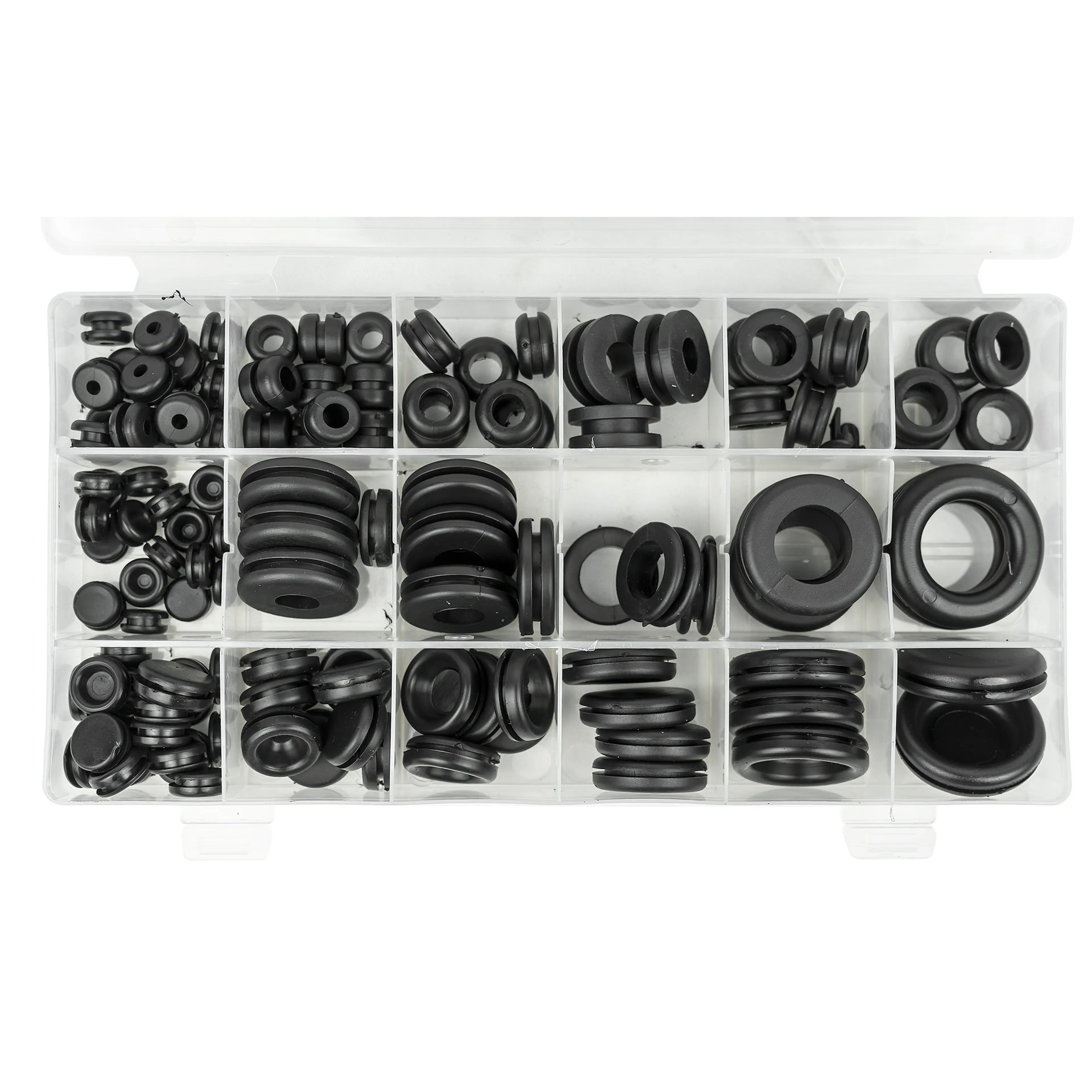 JBM ESTUCHE DE PASACABLES DE GOMA 125PCS