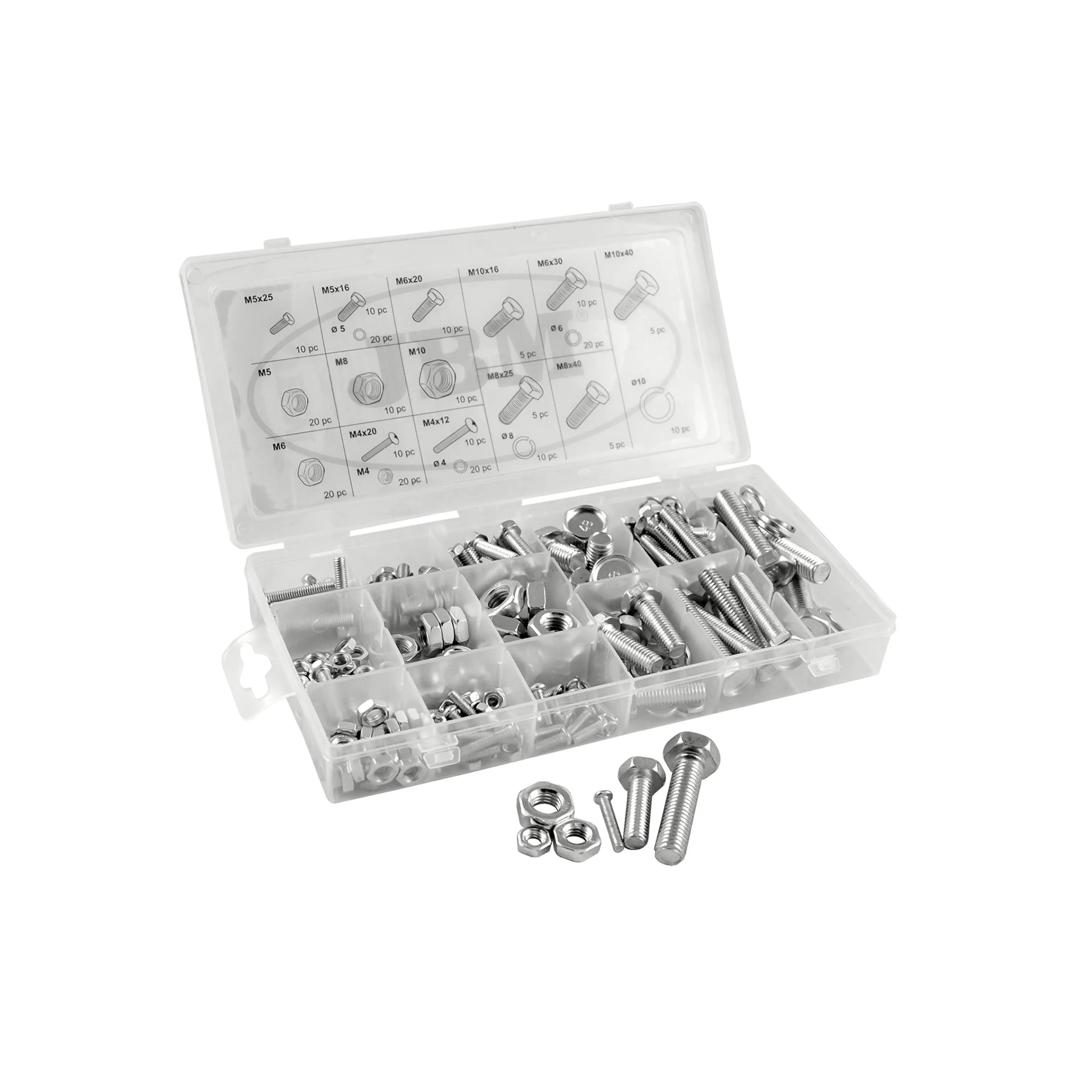 JBM ESTUCHE DE TORNILLOS Y TUERCAS 240PCS