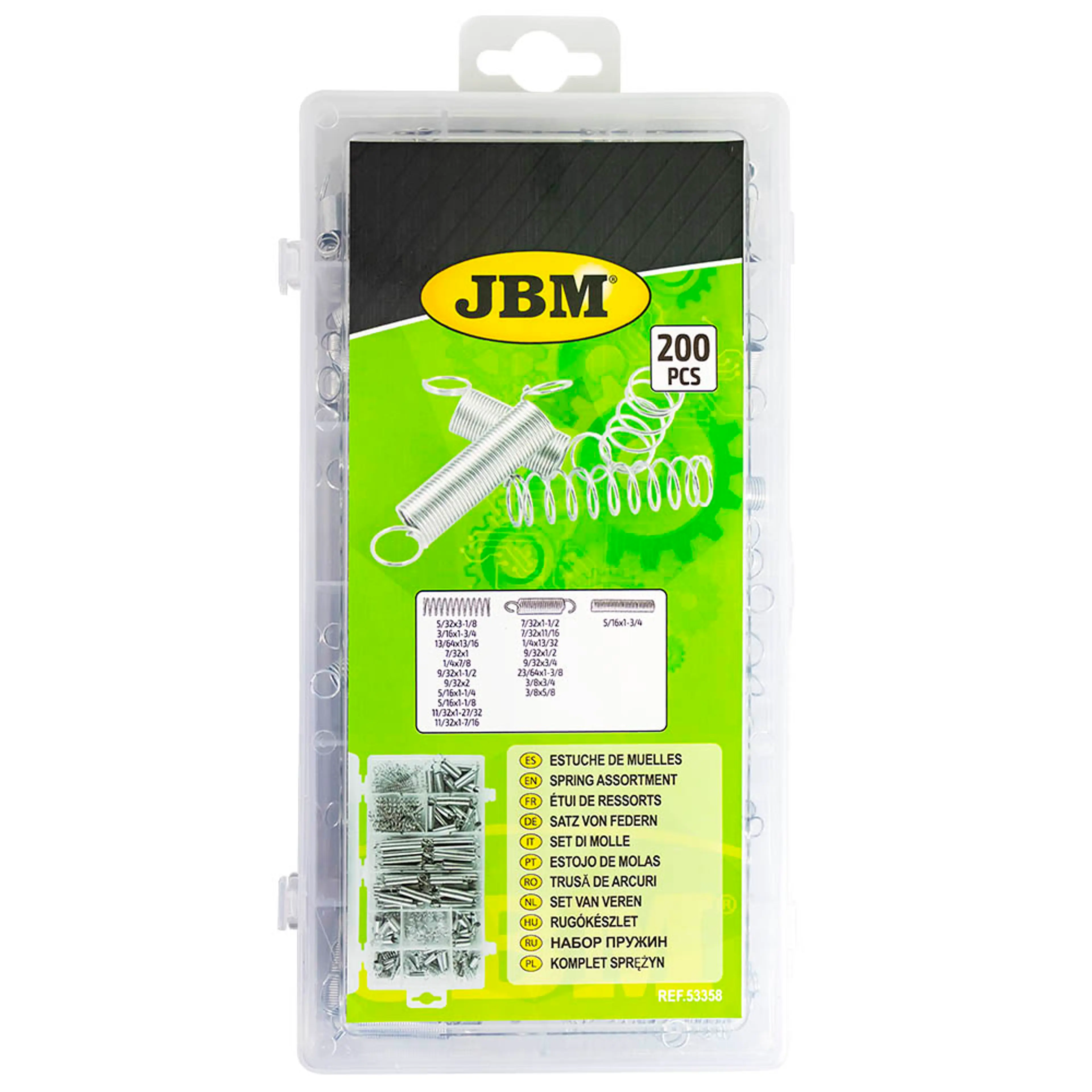 JBM ESTUCHE DE MUELLES 200PCS