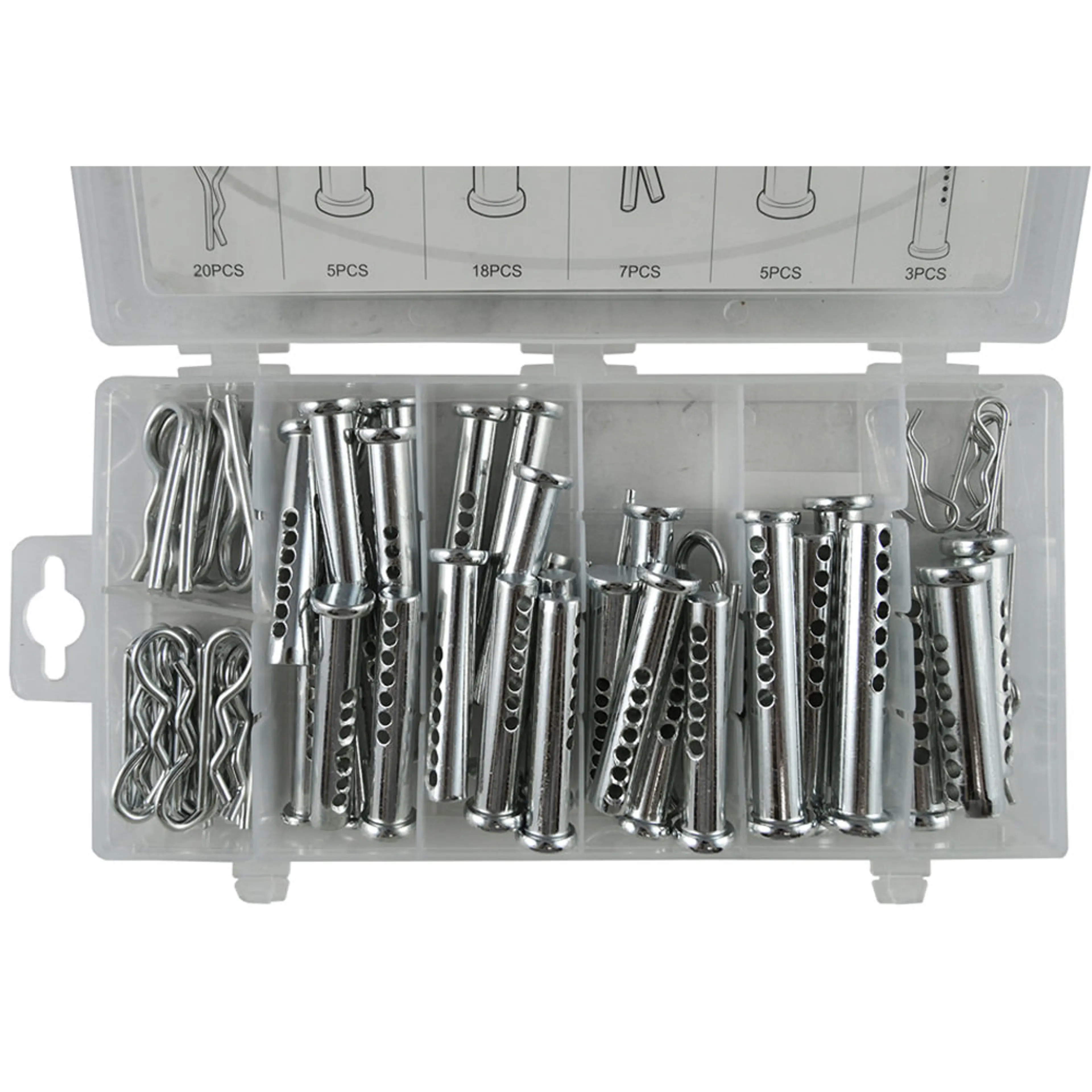 JBM ESTUCHE DE PASADORES CLEVIS Y CLIPS EN R 71PCS