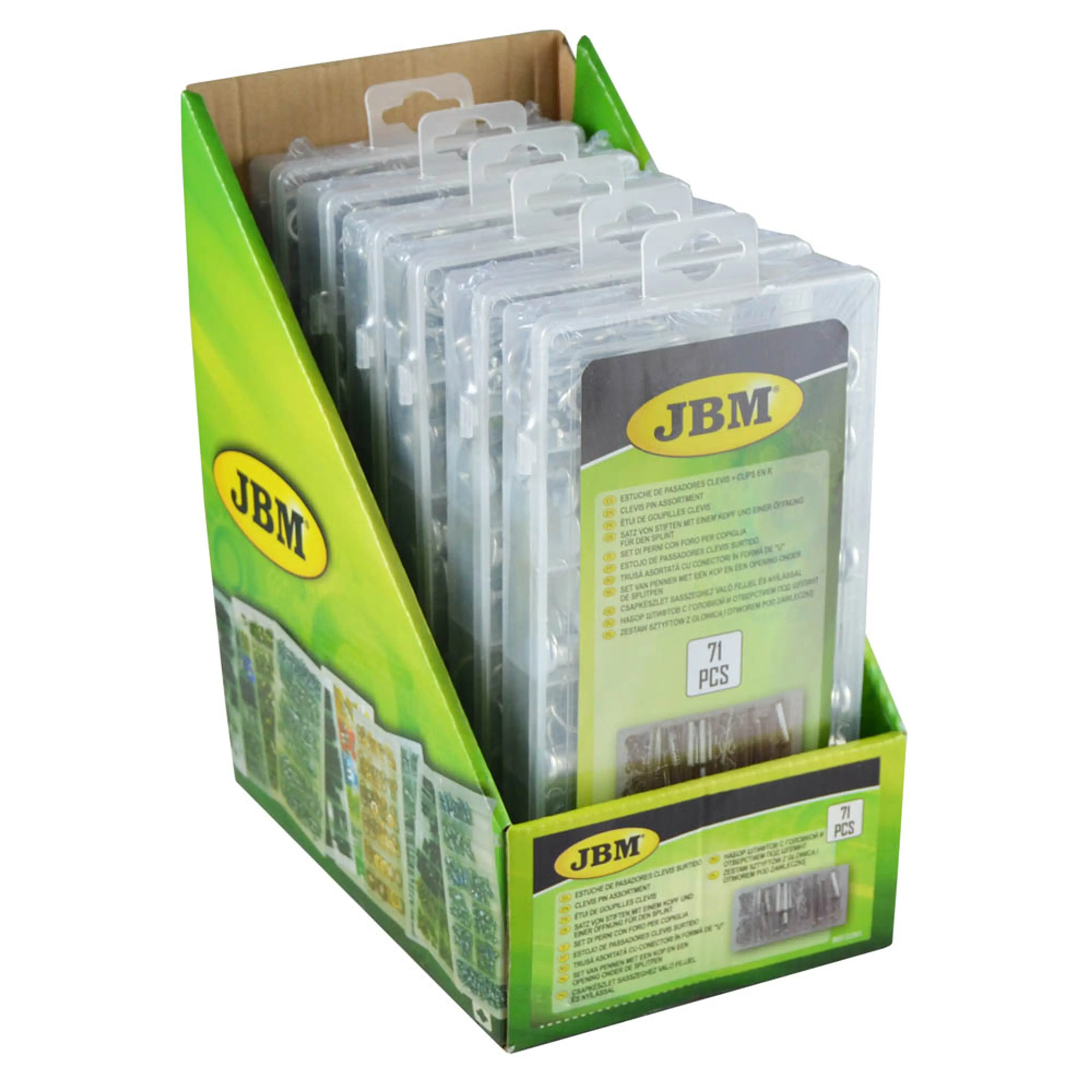 JBM ESTUCHE DE PASADORES CLEVIS Y CLIPS EN R 71PCS