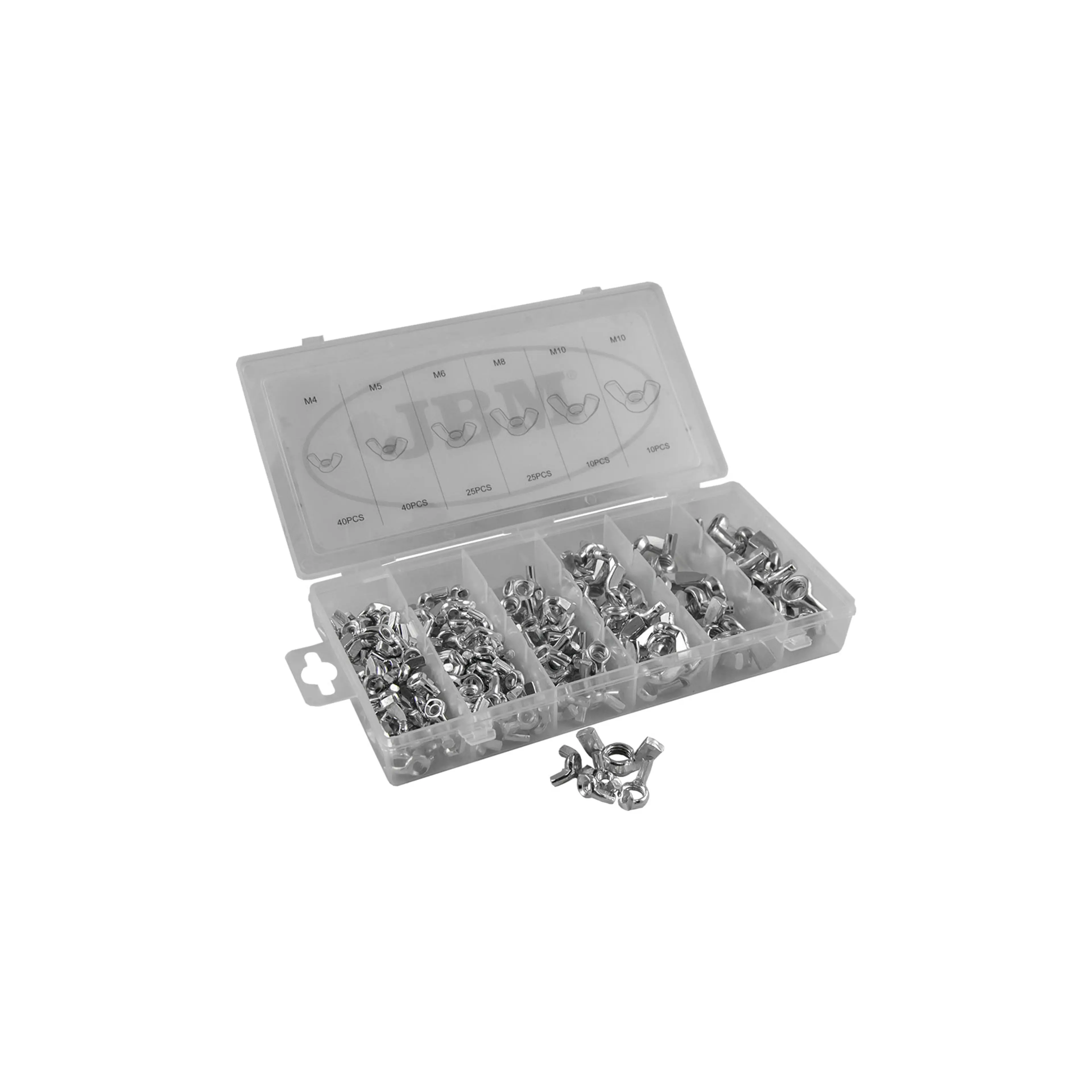 JBM ESTUCHE DE TUERCAS MARIPOSA 150PCS