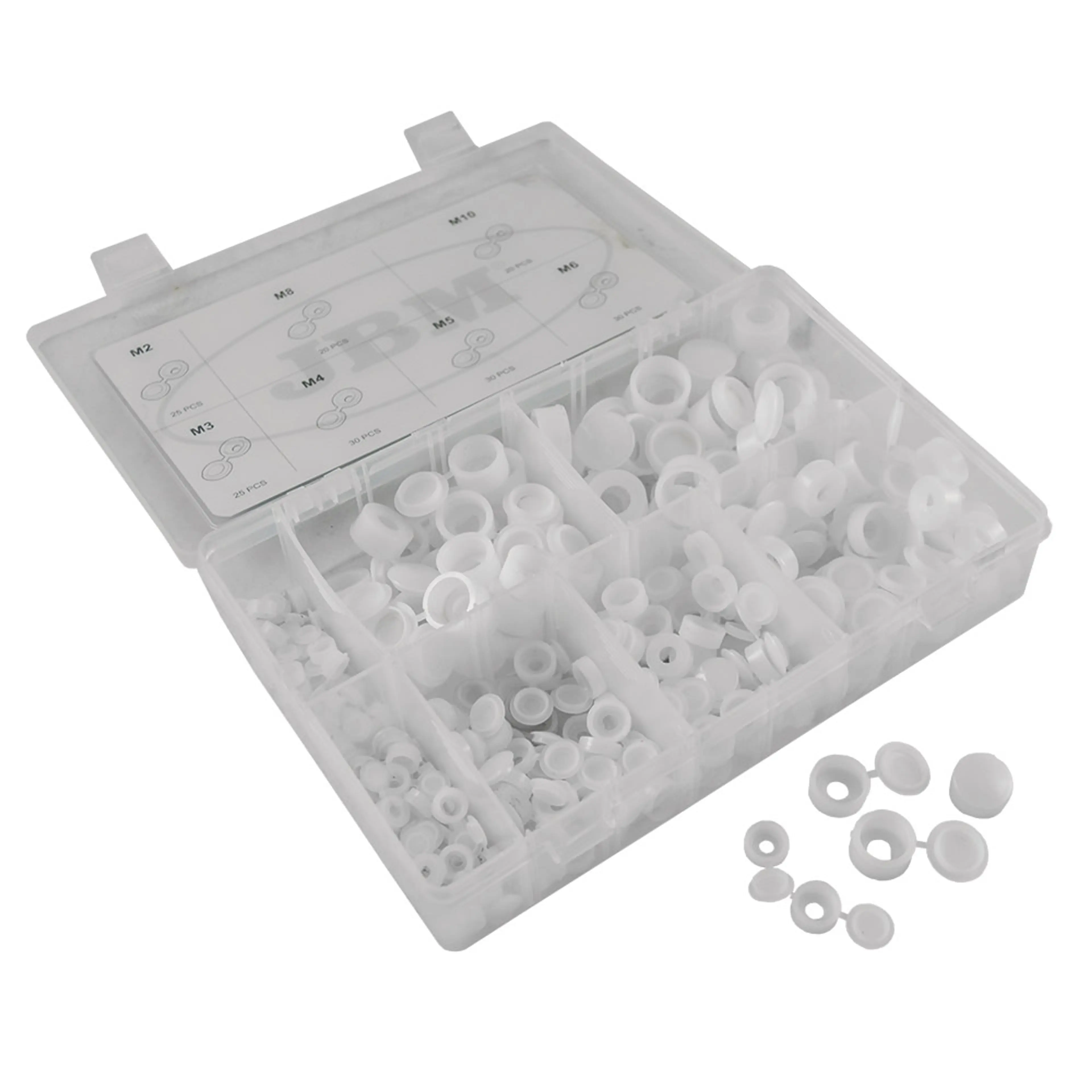 JBM ESTUCHE DE PASACABLES DE GOMA 180PCS