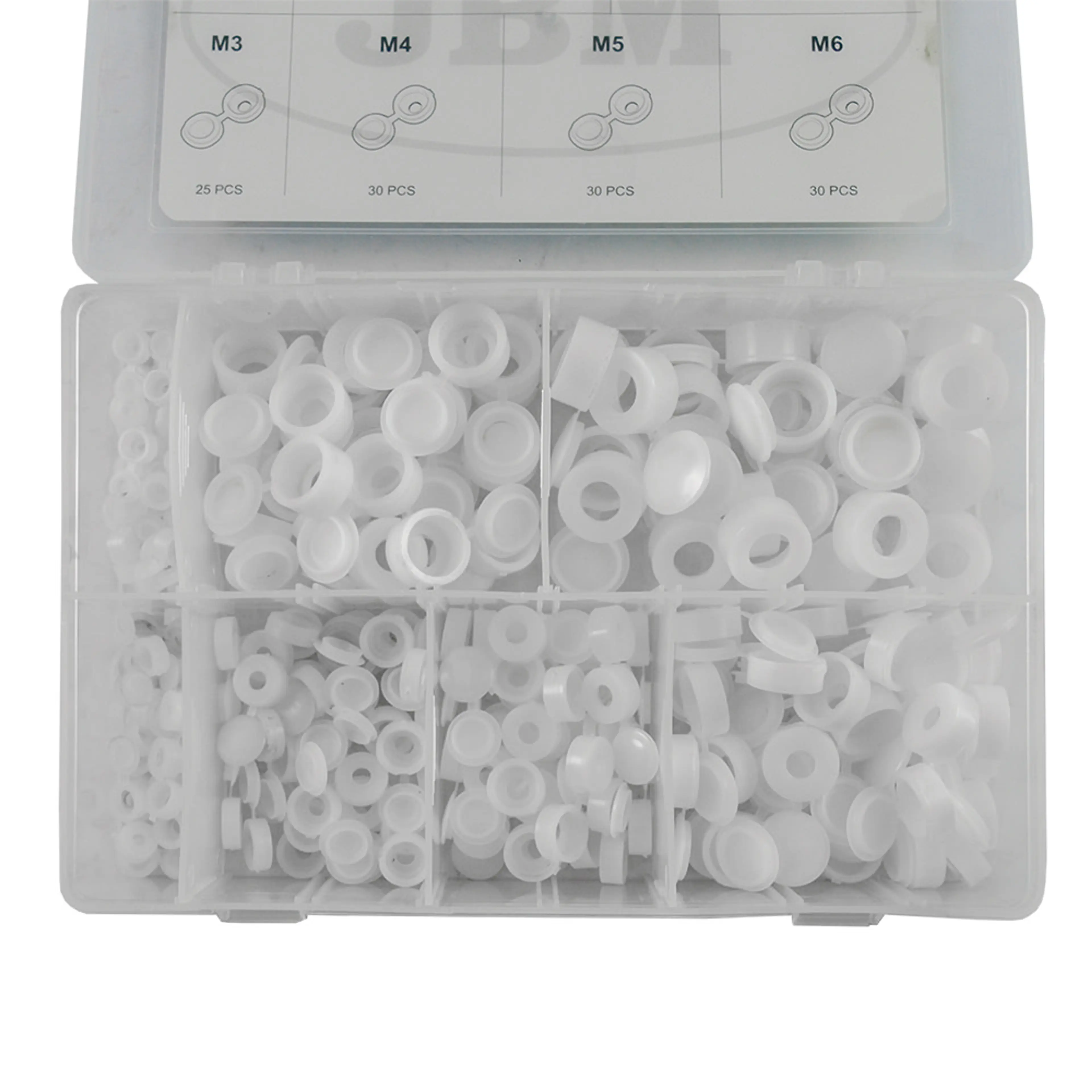 JBM ESTUCHE DE PASACABLES DE GOMA 180PCS