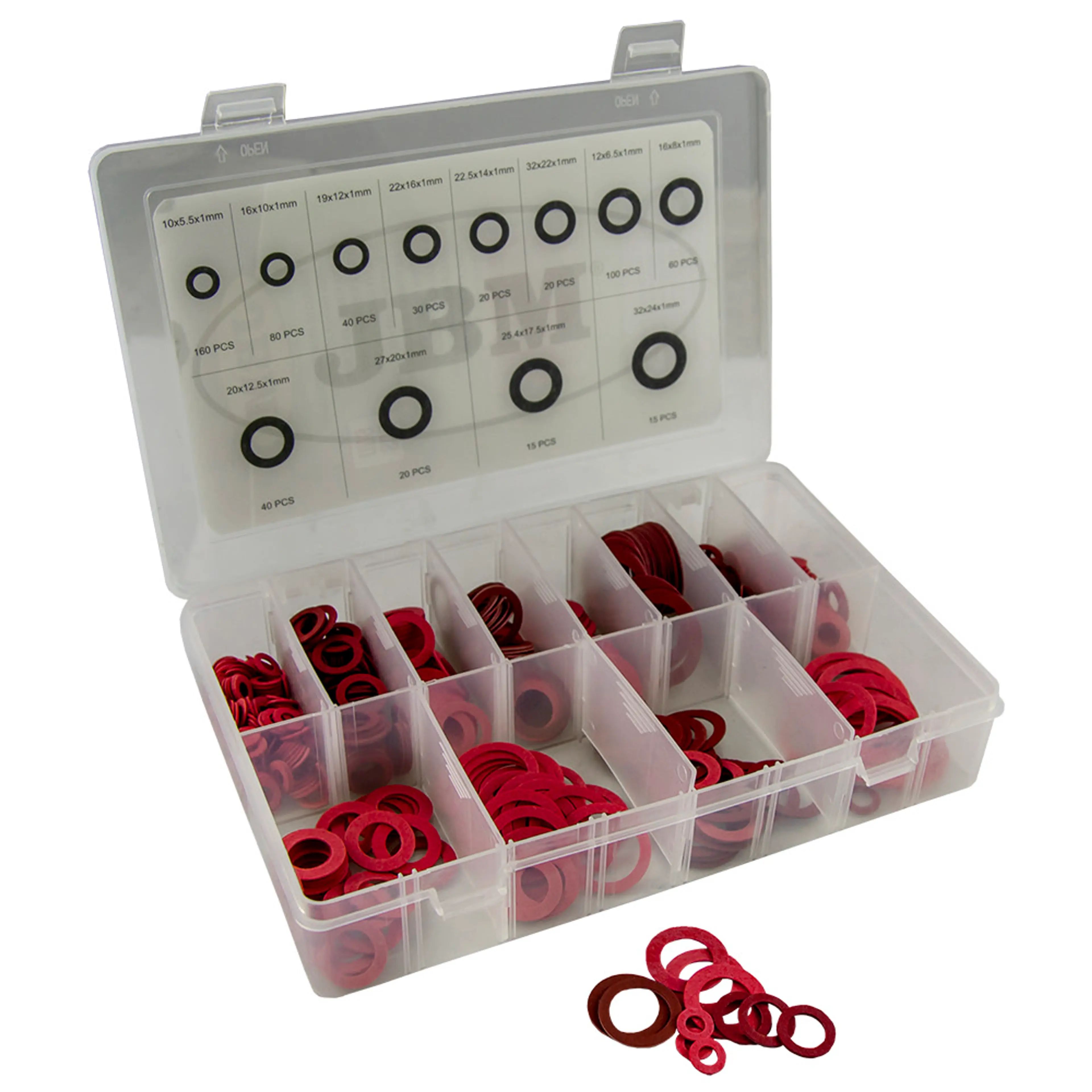 JBM SURTIDO DE ARANDELAS DE FIBRA 600PCS