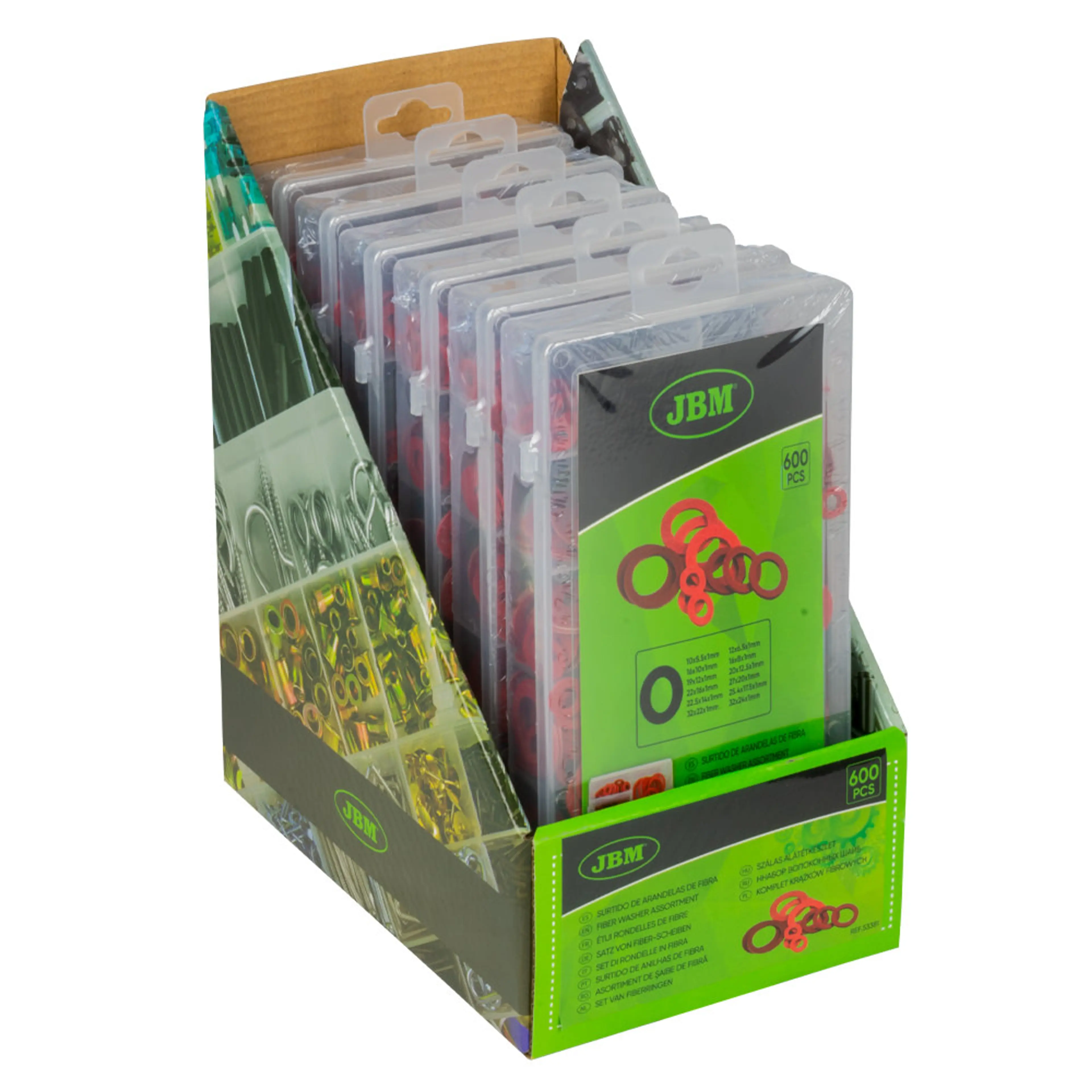 JBM SURTIDO DE ARANDELAS DE FIBRA 600PCS