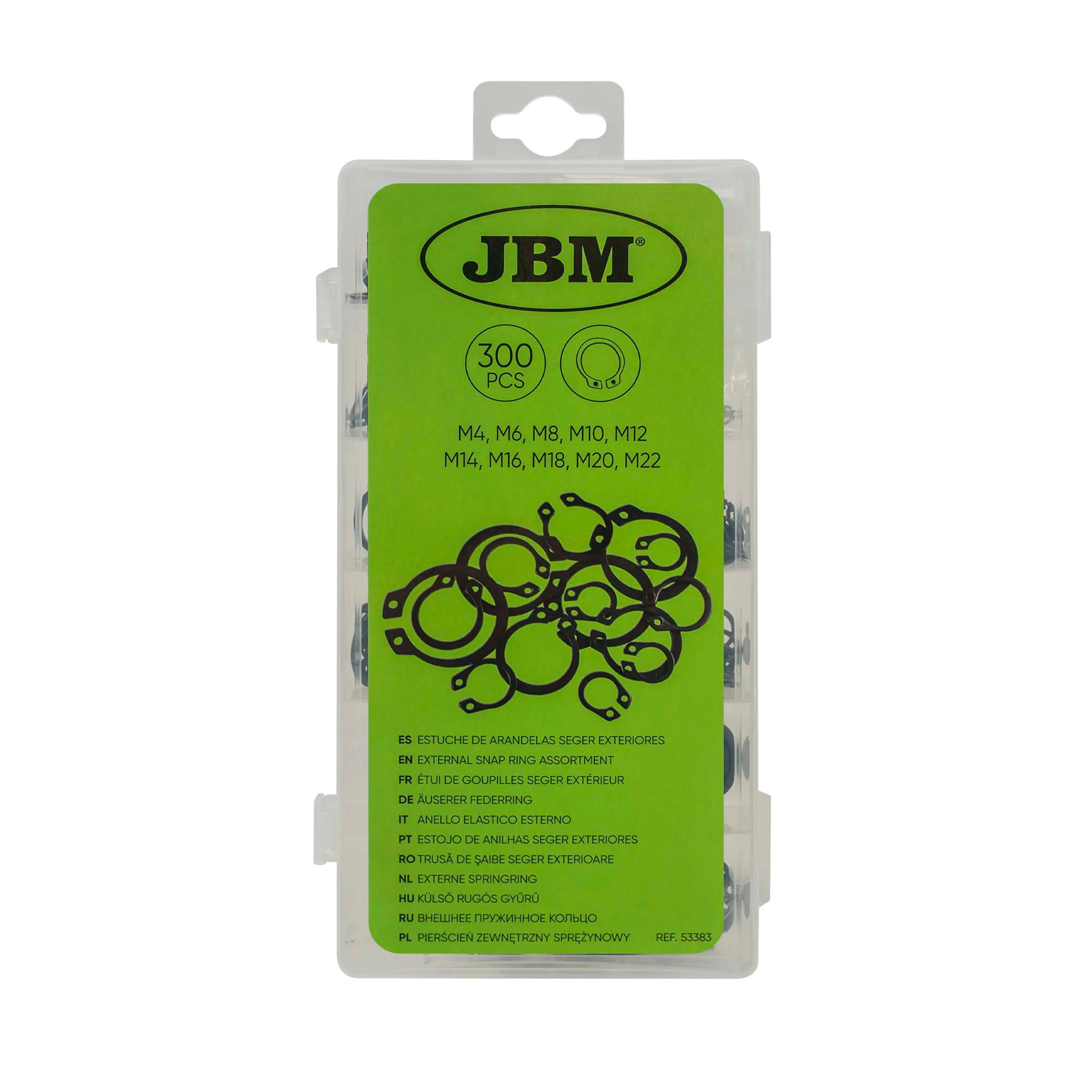 JBM ESTUCHE DE ARANDELAS EXTERIORES 300PCS