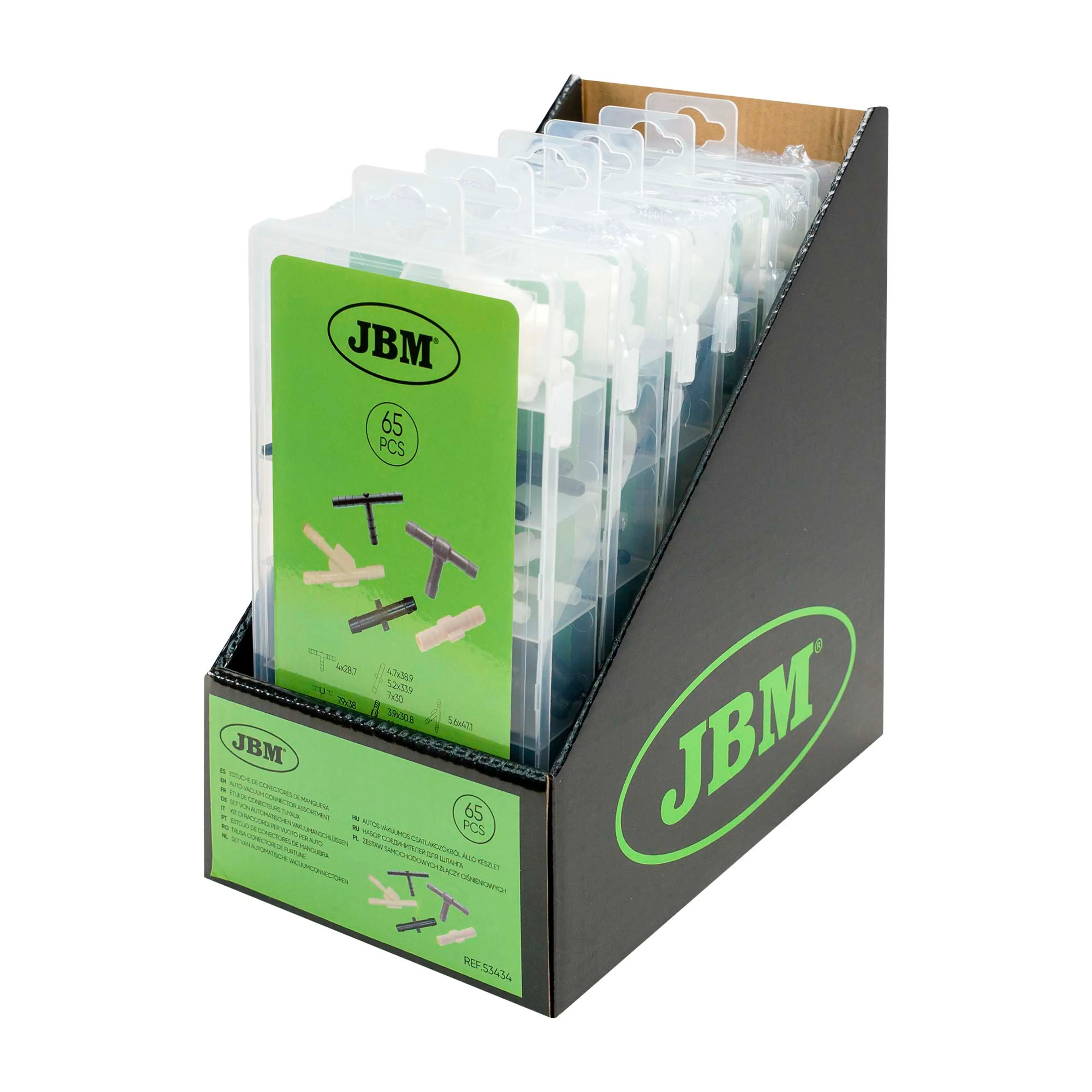 JBM ESTUCHE DE CONECTORES DE MANGUERA 65PCS