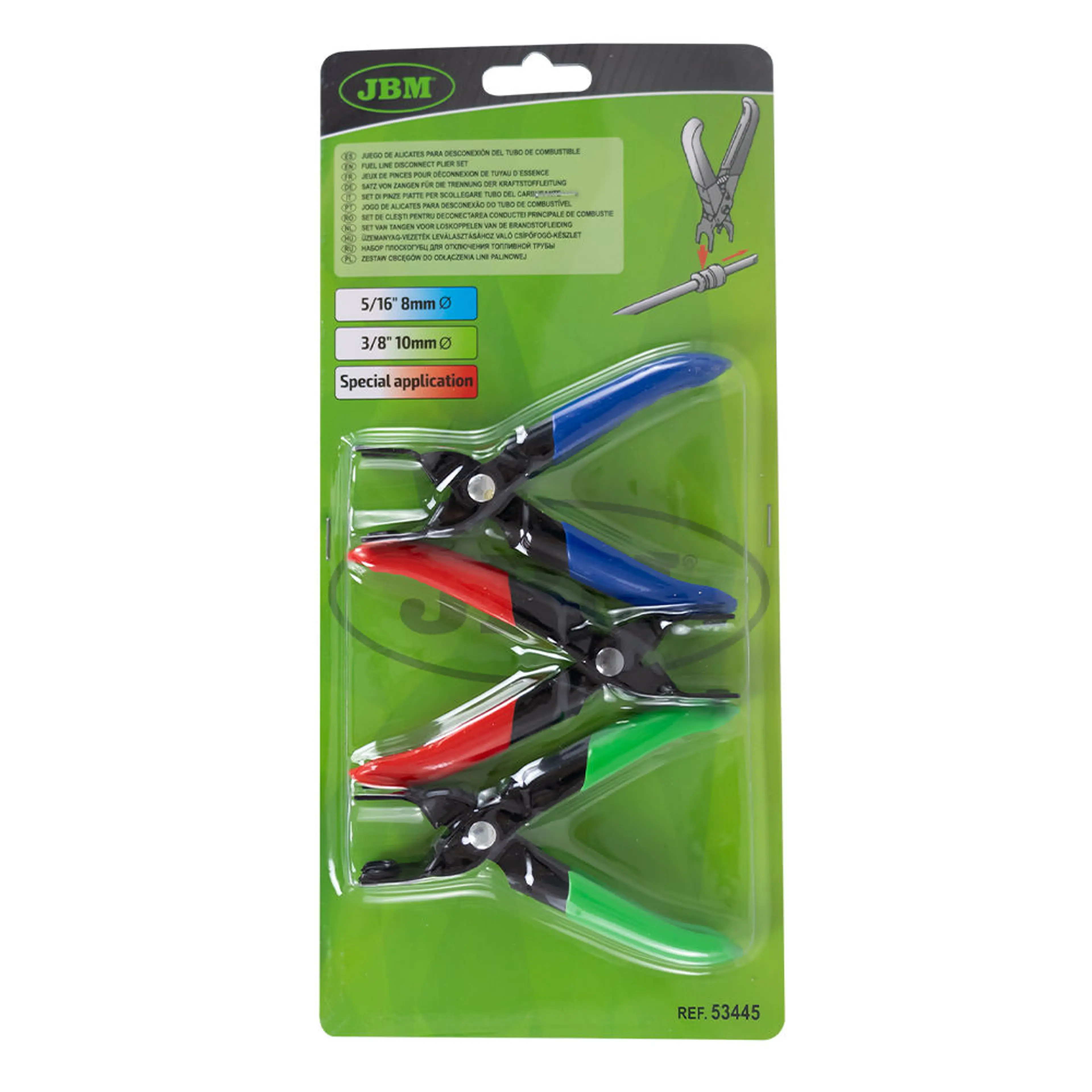 JBM JUEGO DE ALICATES PARA DESCONEXIÓN DEL TUBO DE COMBUSTIBLE