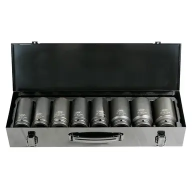 JBM SET DE 8 VASOS DE IMPACTO LARGOS HEXAGONALES DE 3/4"