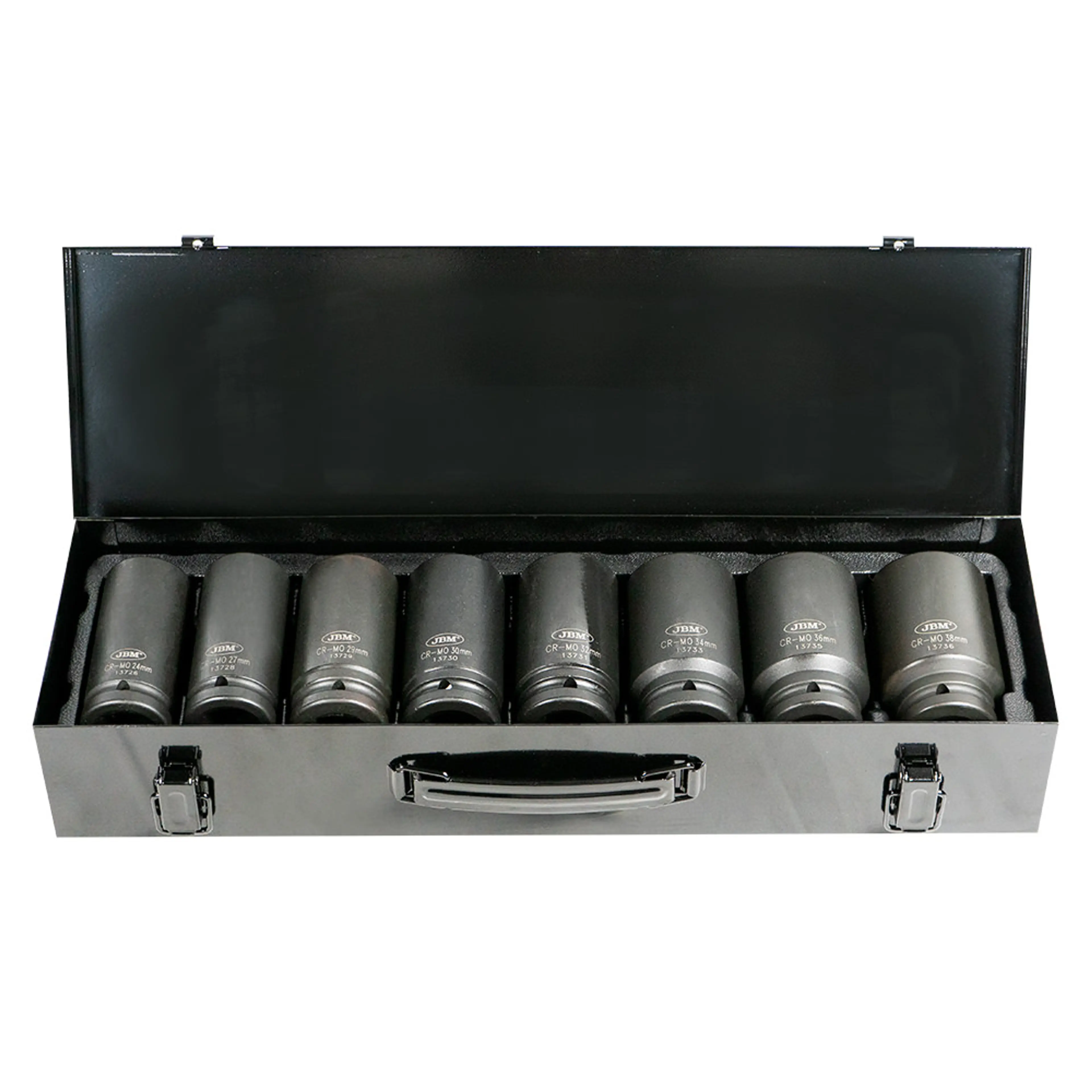 JBM SET DE 8 VASOS DE IMPACTO LARGOS HEXAGONALES DE 3/4"