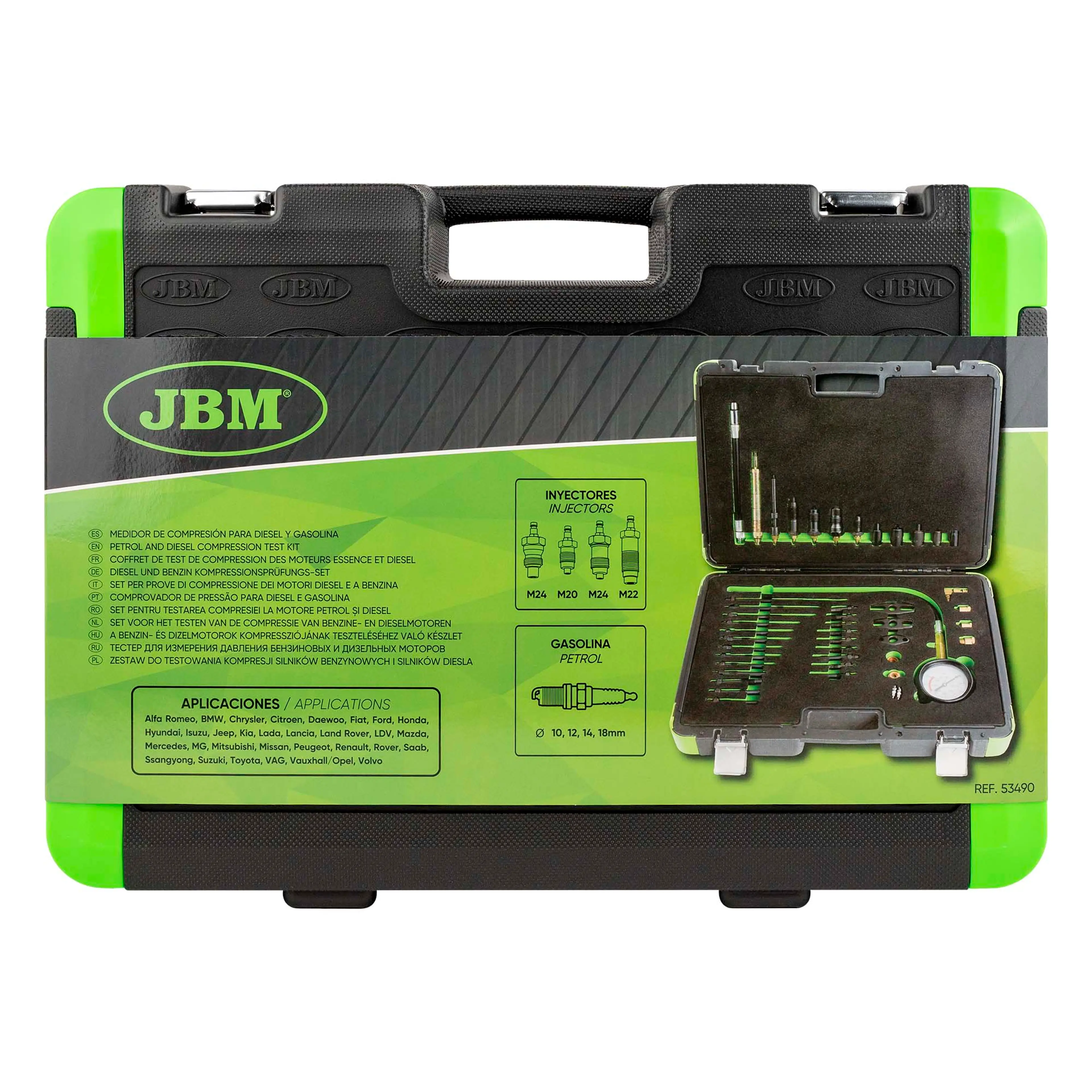 JBM MEDIDOR DE COMPRESIÓN DIESEL Y GASOLINA