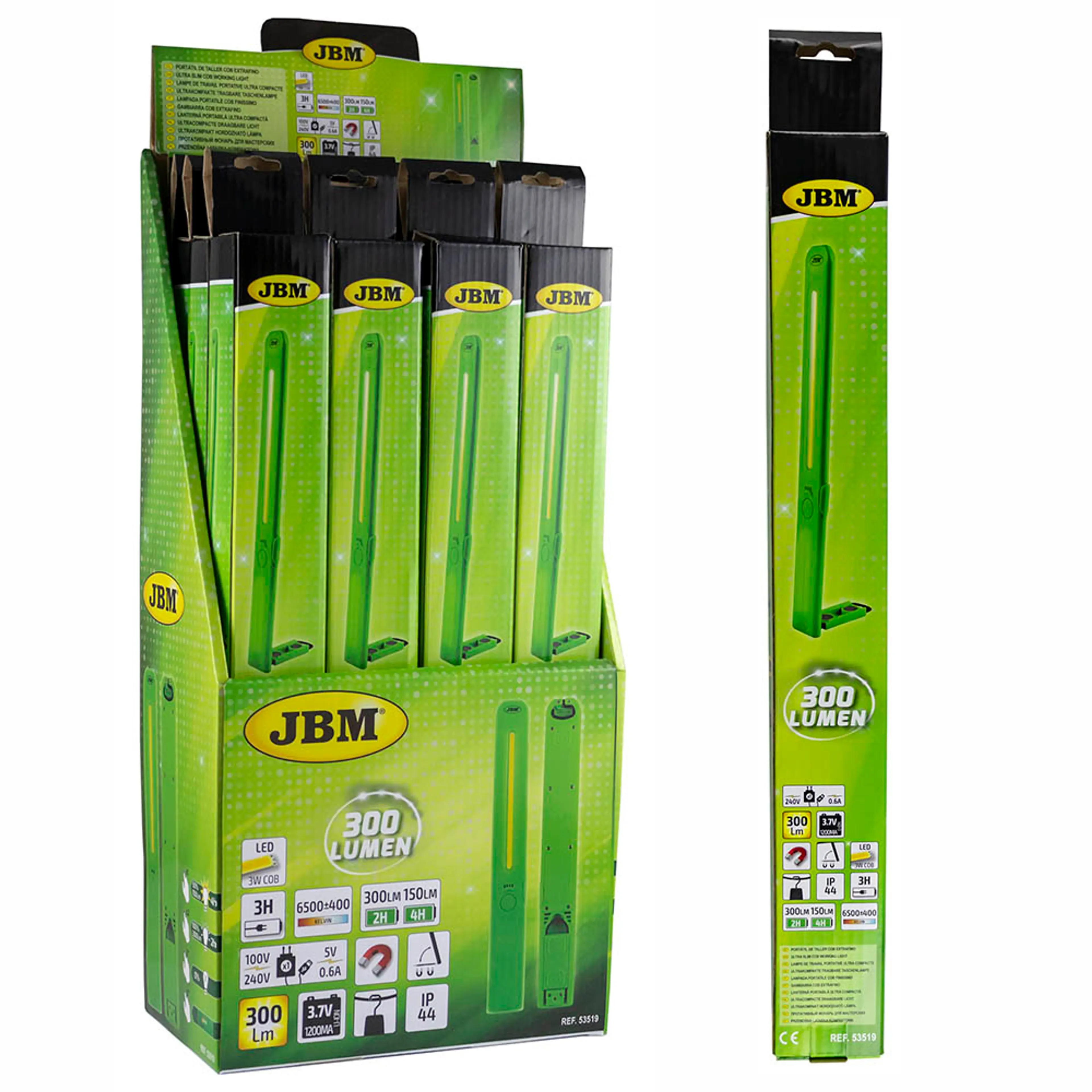 JBM LÁMPARA LED EXTRAFINA CON BASE IMANTADA ARTICULADA - 300LM