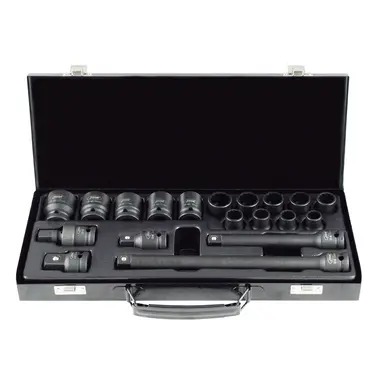 JBM SET DE 19 PIEZAS DE IMPACTO DE 1/2" CON 14 VASOS DE 12 CANTOS + AD