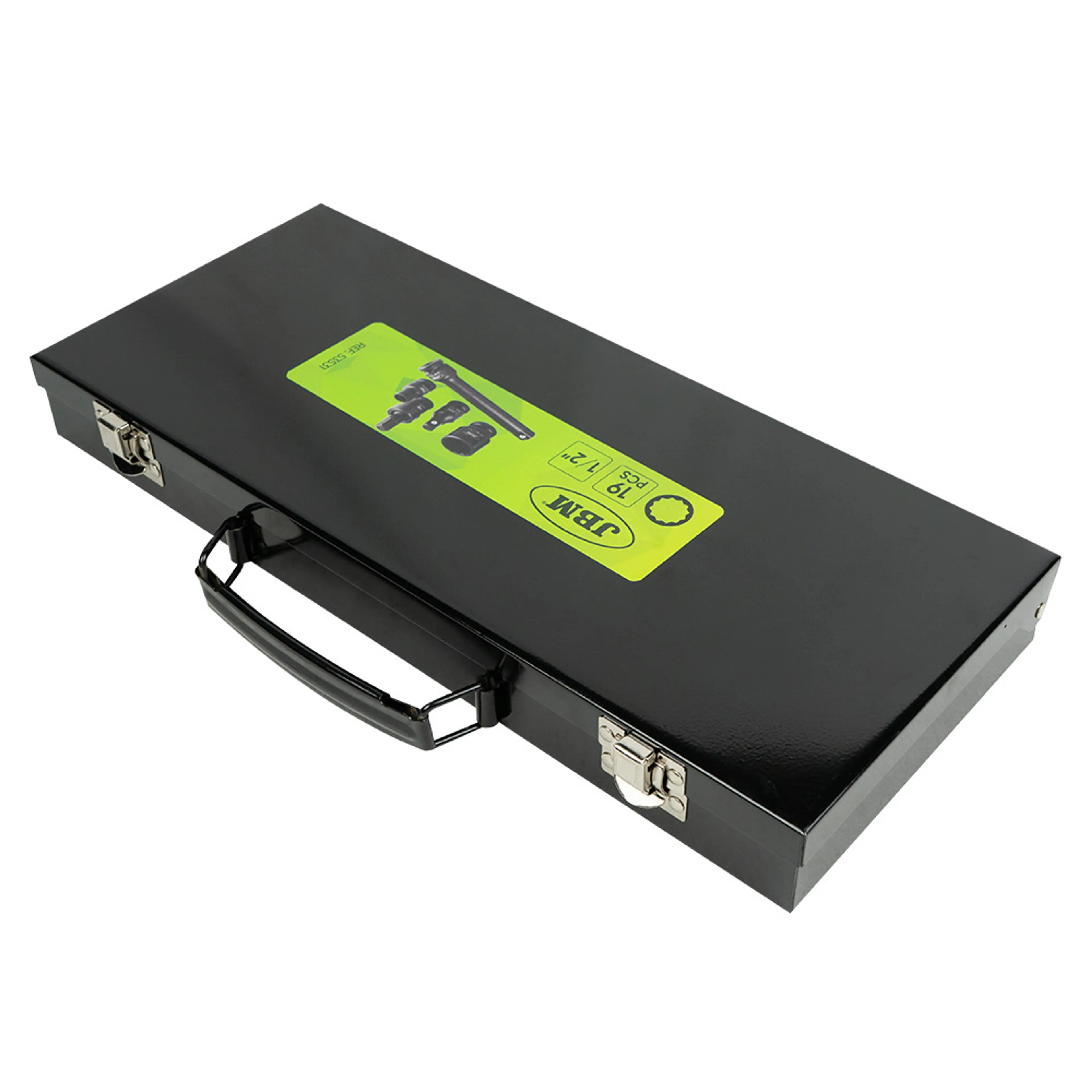 JBM SET DE 19 PIEZAS DE IMPACTO DE 1/2" CON 14 VASOS DE 12 CANTOS + AD