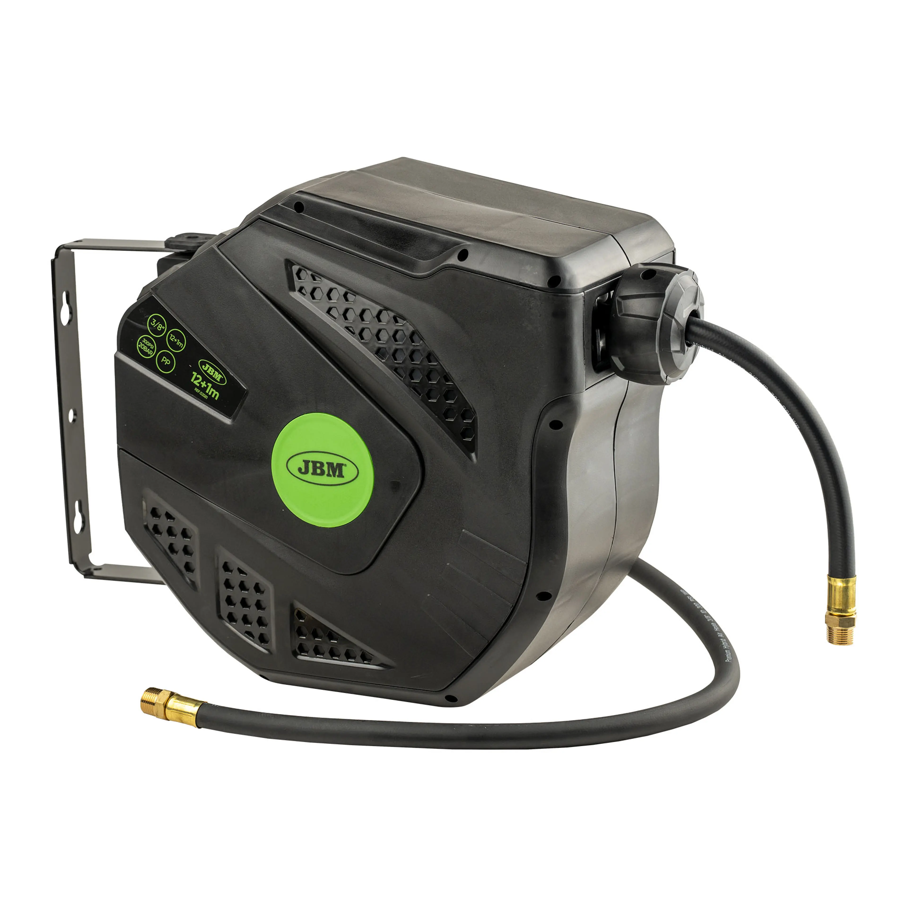 JBM CARRETE DE MANGUERA DE AIRE 12+1M - VERDE