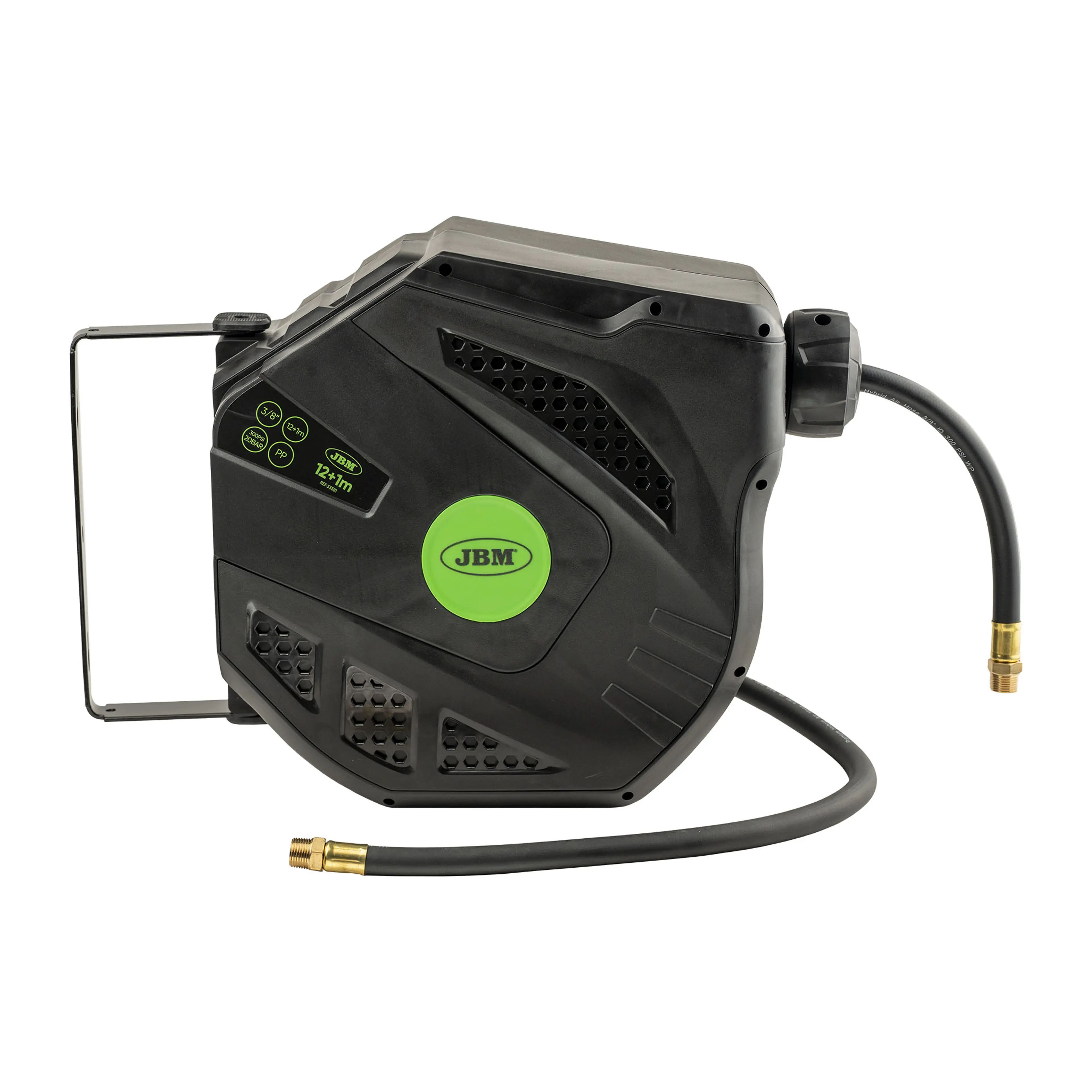 JBM CARRETE DE MANGUERA DE AIRE 12+1M - VERDE