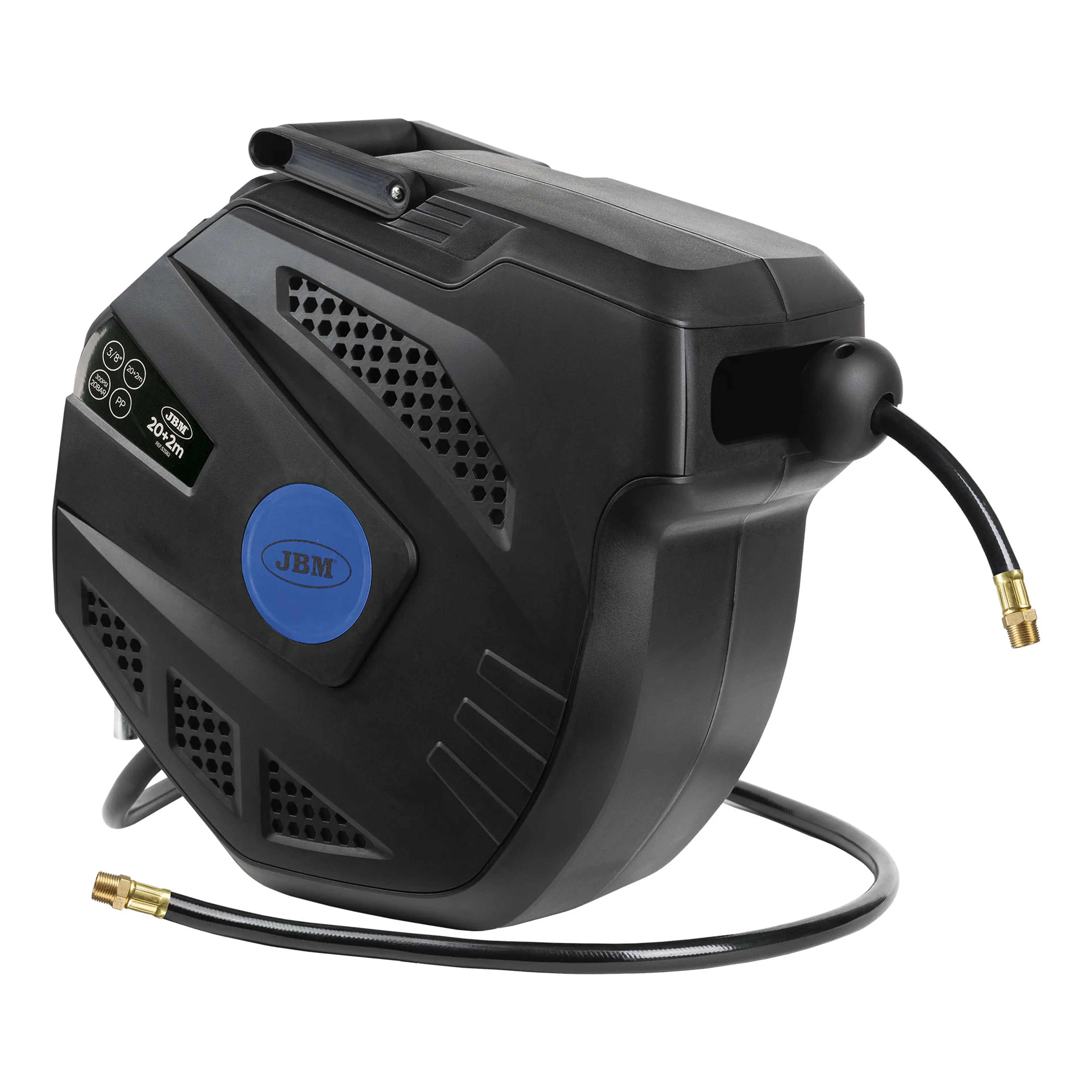 JBM CARRETE DE MANGUERA DE AIRE 20+2M - AZUL