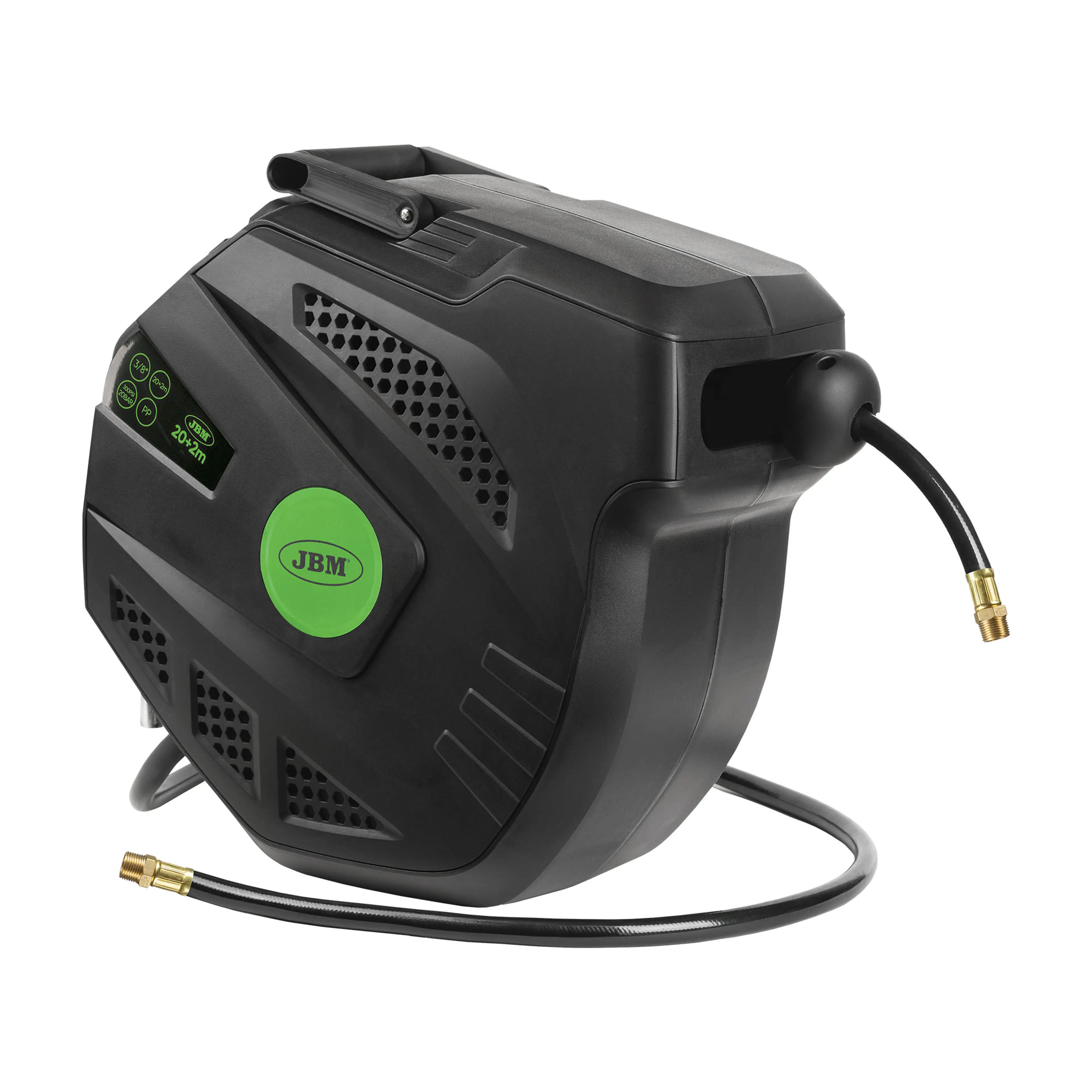 JBM CARRETE DE MANGUERA DE AIRE 20+2M - VERDE