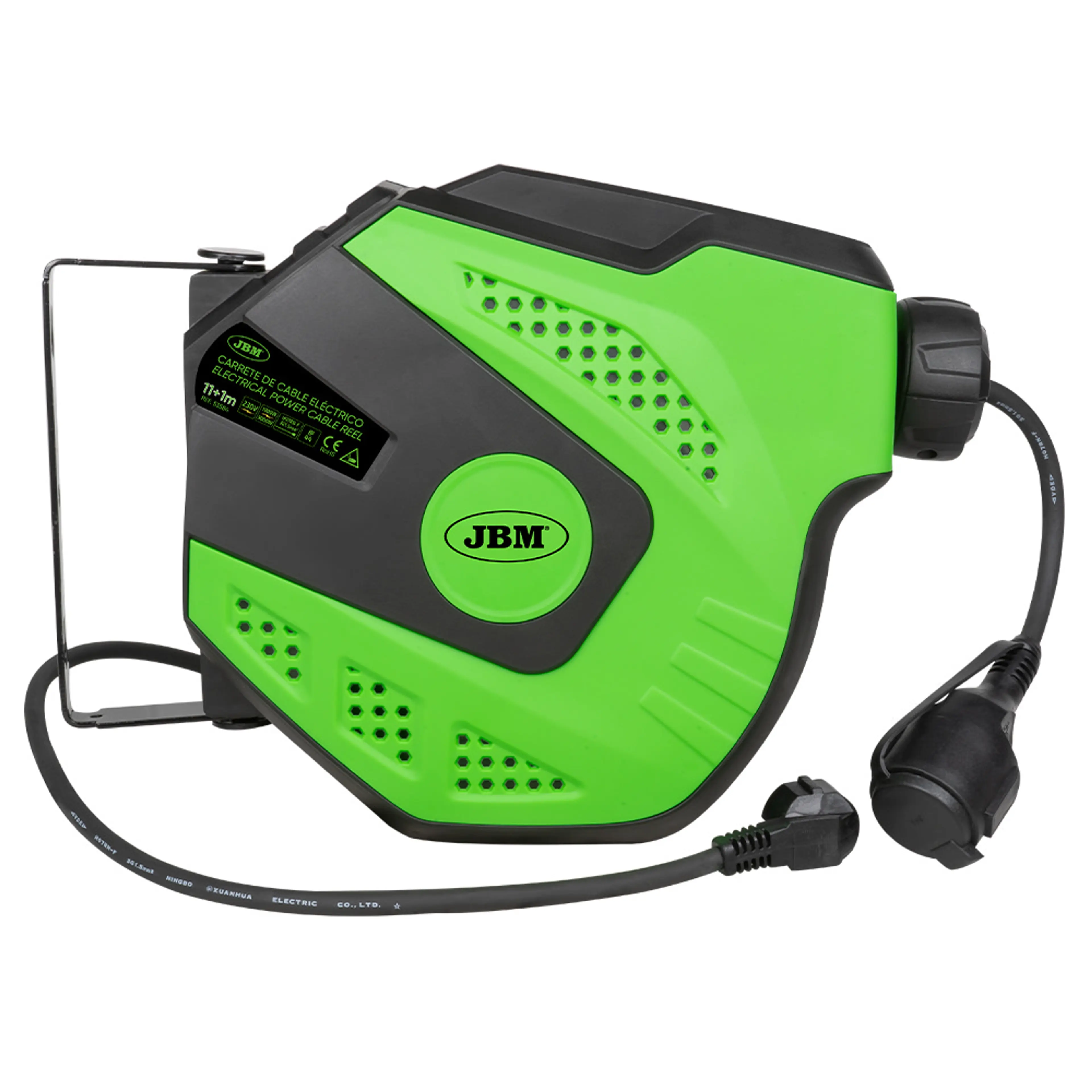 JBM CARRETE DE CABLE ELÉCTRICO 12M - VERDE