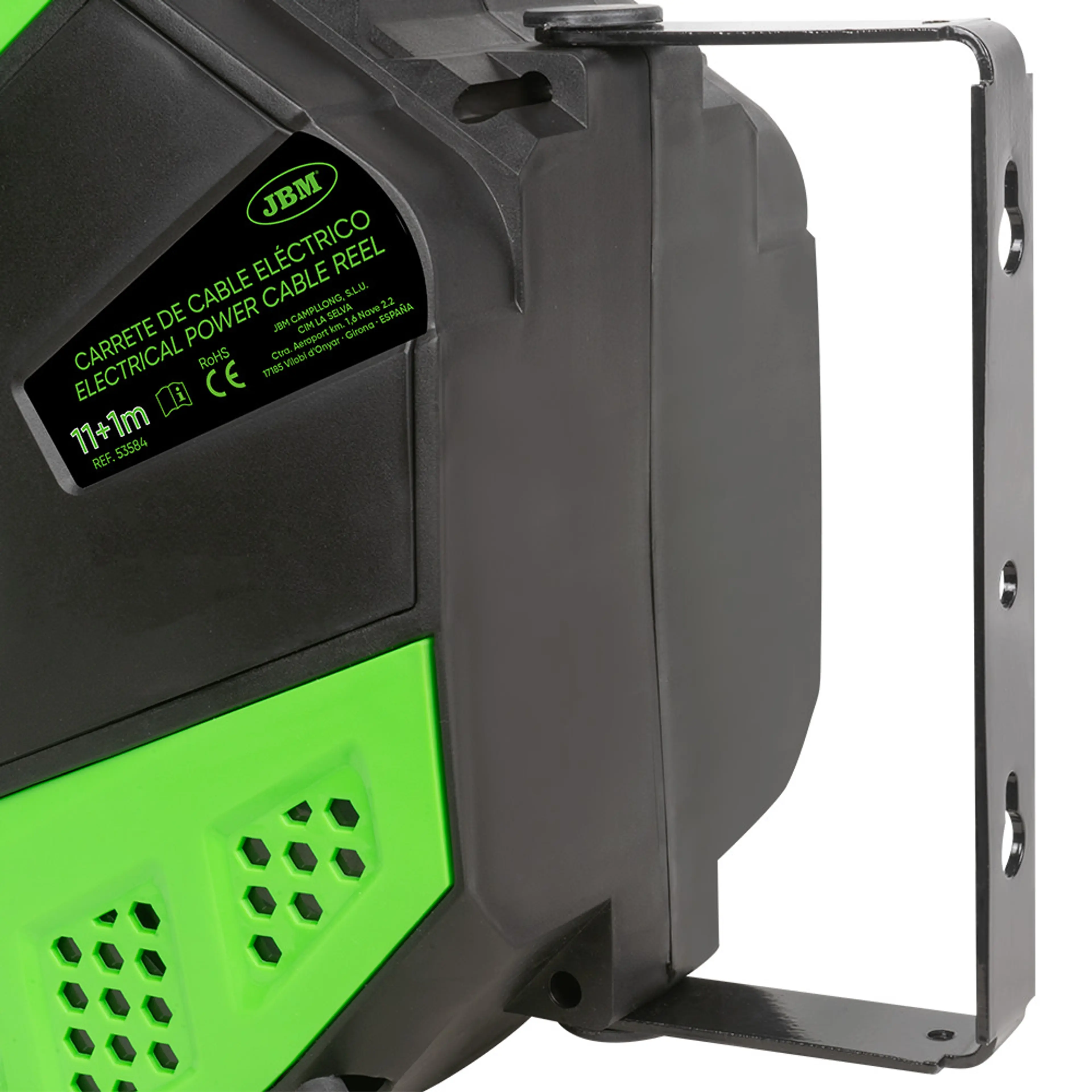 JBM CARRETE DE CABLE ELÉCTRICO 12M - VERDE