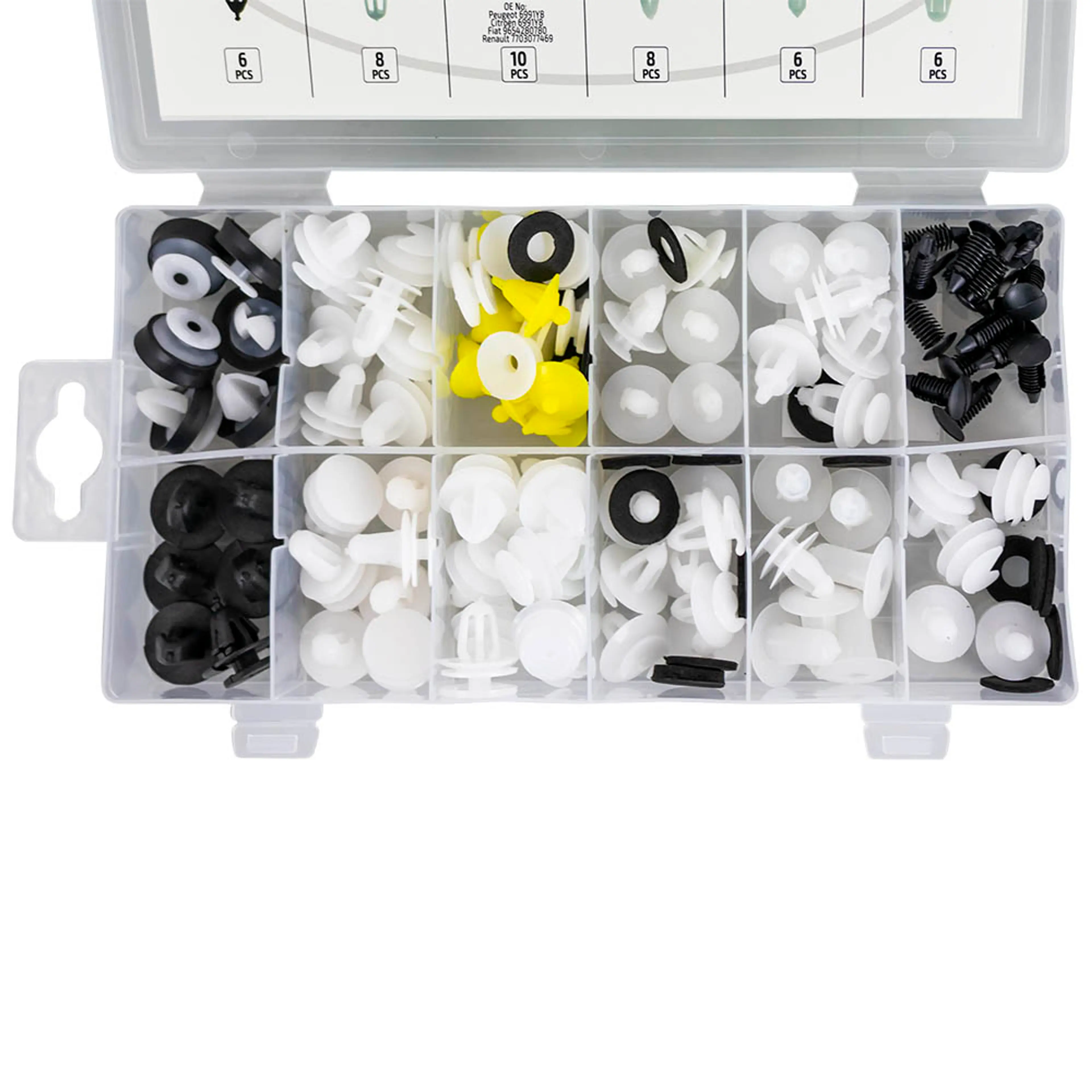 JBM ESTUCHE DE CLIPS PEUGEOT/CITROËN PARA PANEL DE PUERTA 93PCS