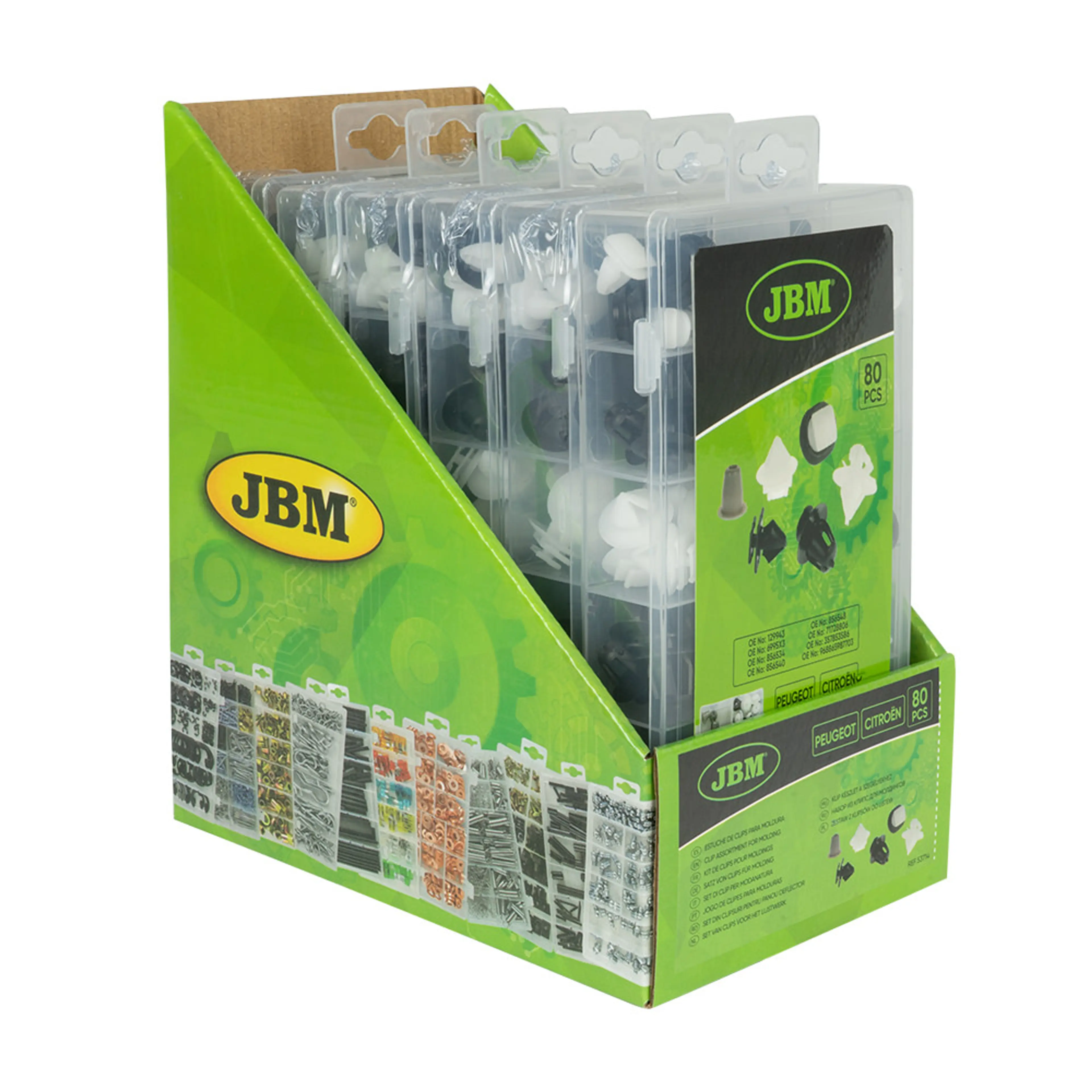 JBM ESTUCHE DE CLIPS PEUGEOT/CITROËN PARA MOLDURA 80PCS