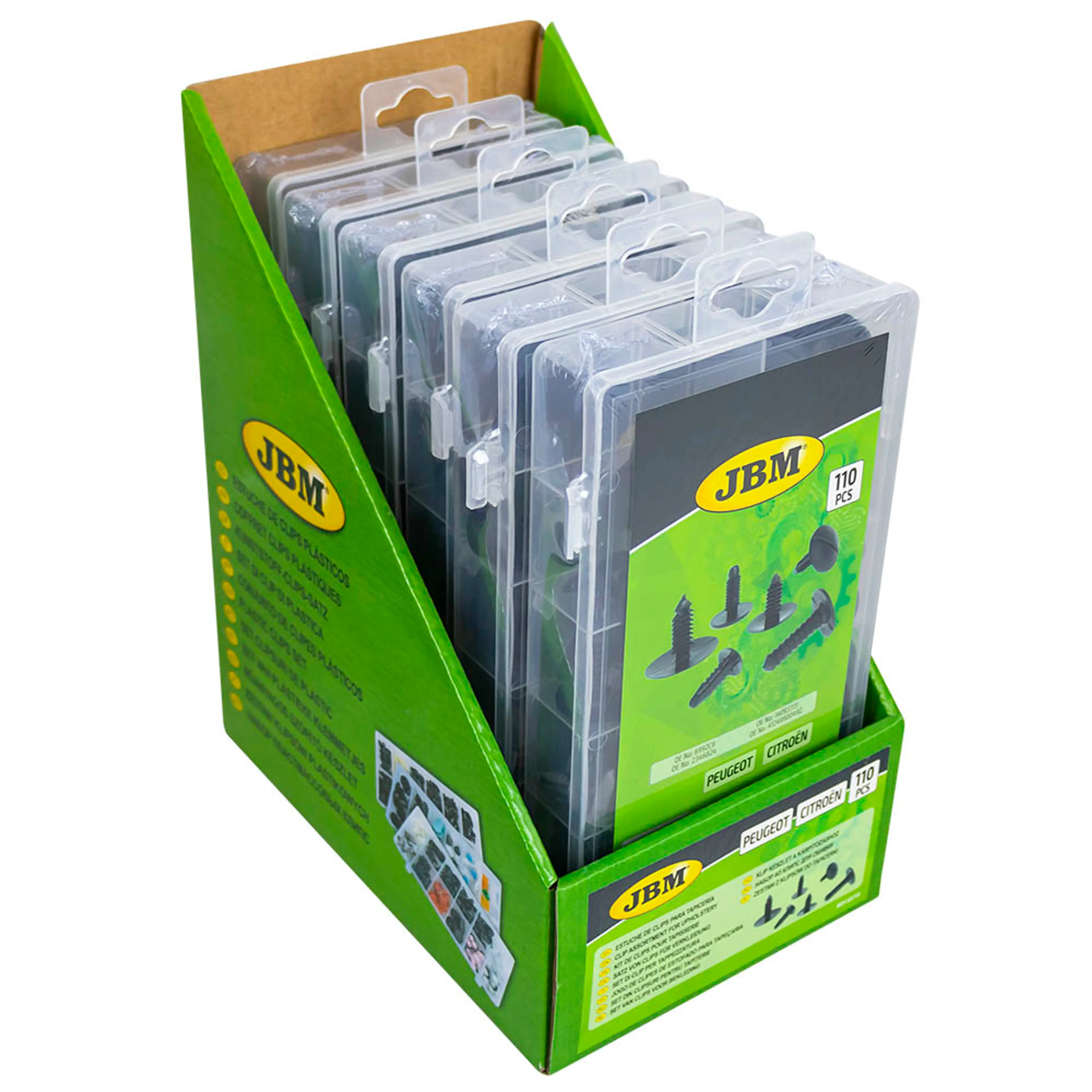 JBM ESTUCHE DE CLIPS PEUGEOT/CITROËN PARA TAPICERÍA 110PCS