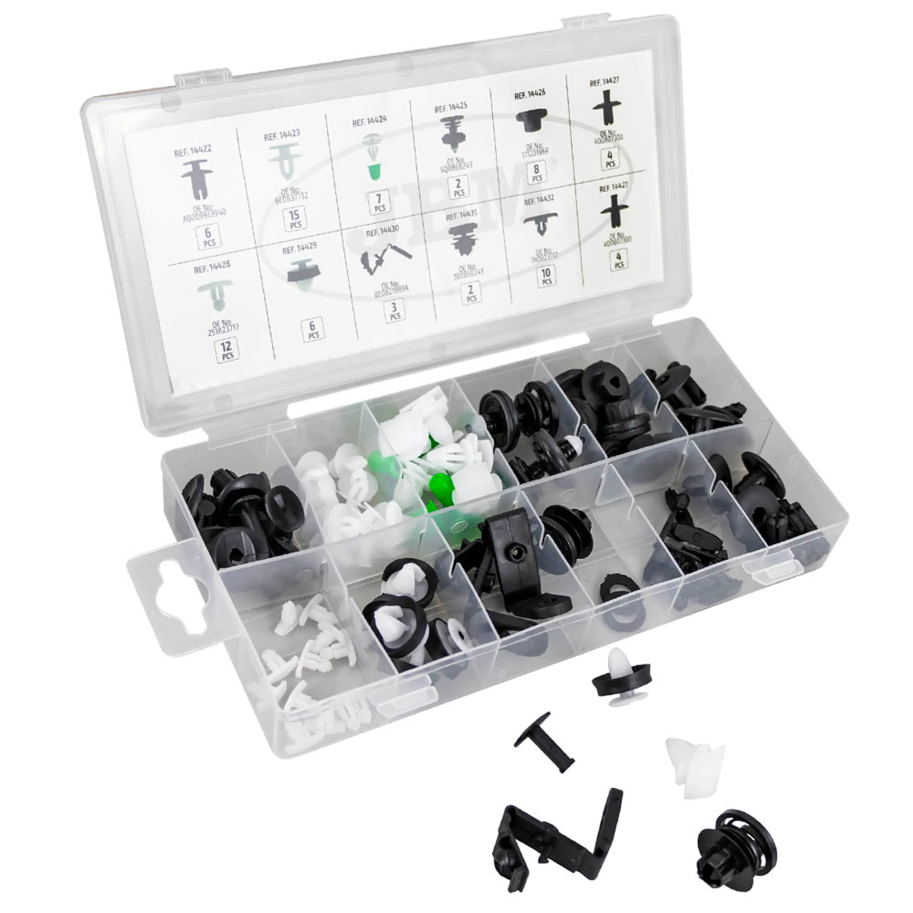 JBM ESTUCHE DE CLIPS VAG/SEAT/SKODA PARA PANEL DE PUERTA/MOLDURA/TAPIC