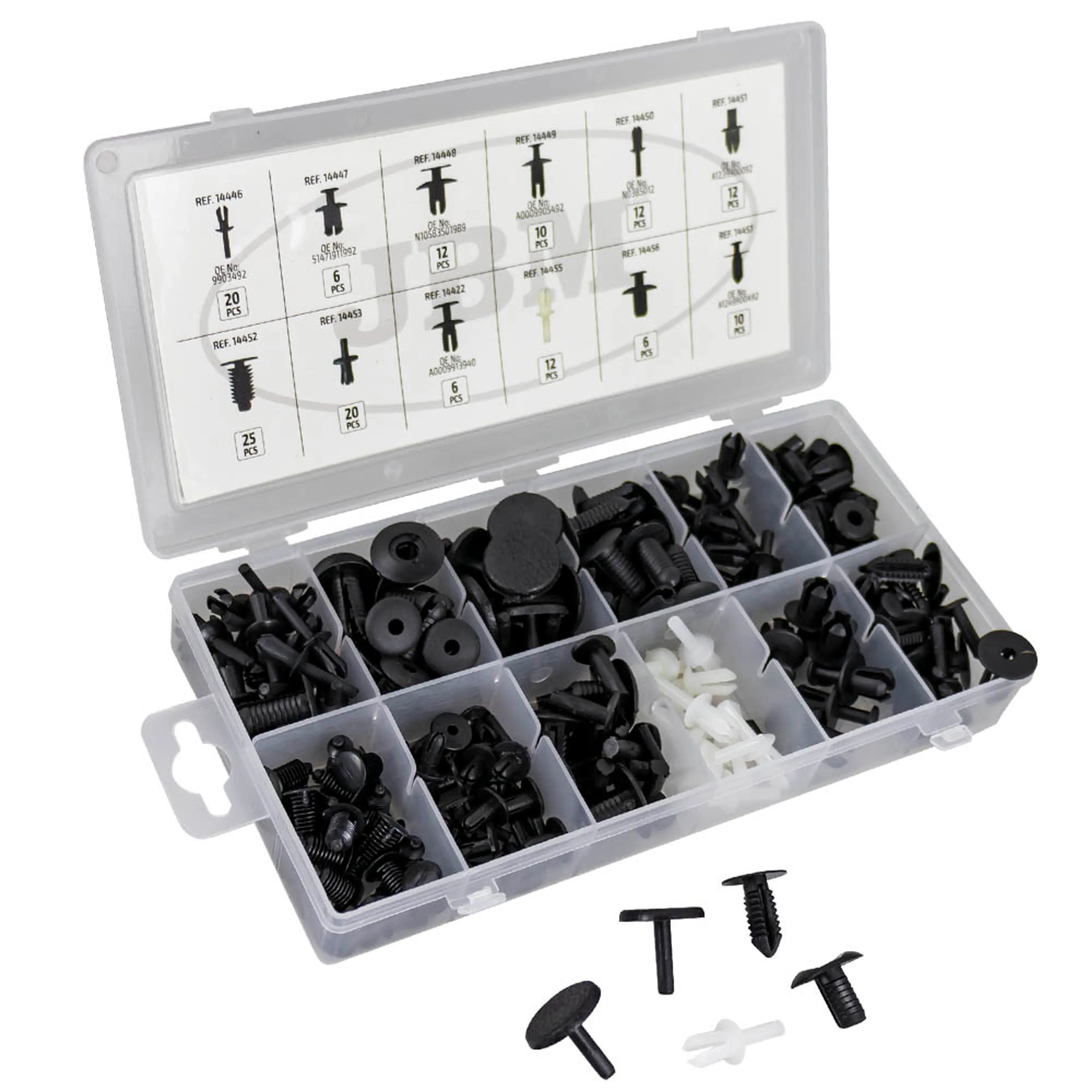 JBM ESTUCHE DE CLIPS MERCEDES-BENZ PARA TAPICERÍA 151PCS